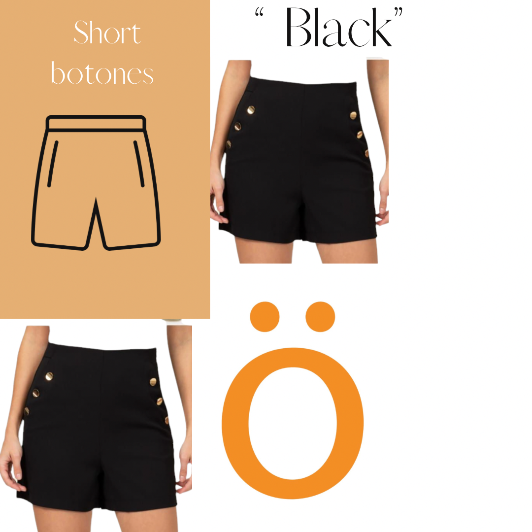 Short Para Dama Color Negro ERIVEL