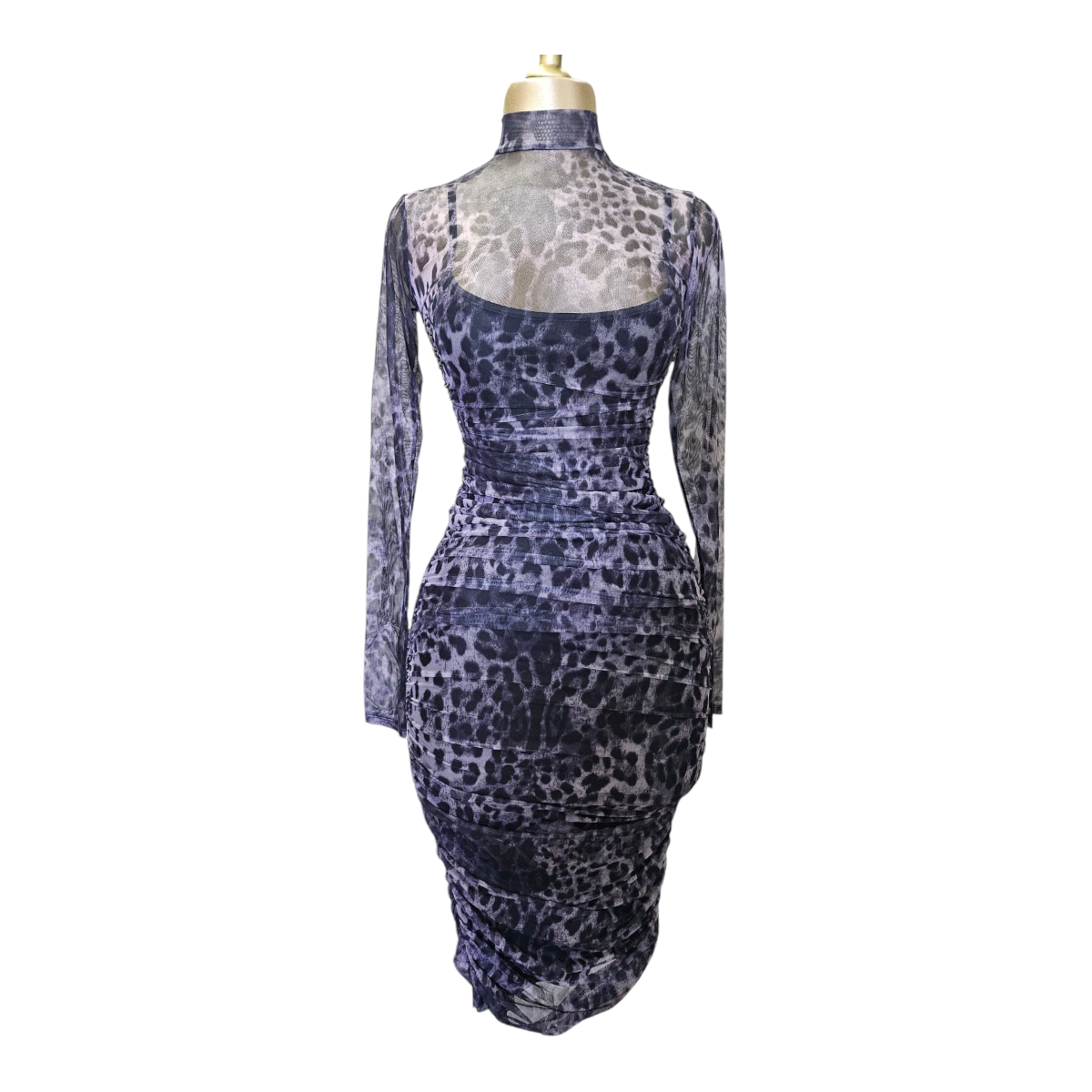 Vestido Estampado Animal Print Para Dama Color Negro CAPSULLE IN LOS ANGELES