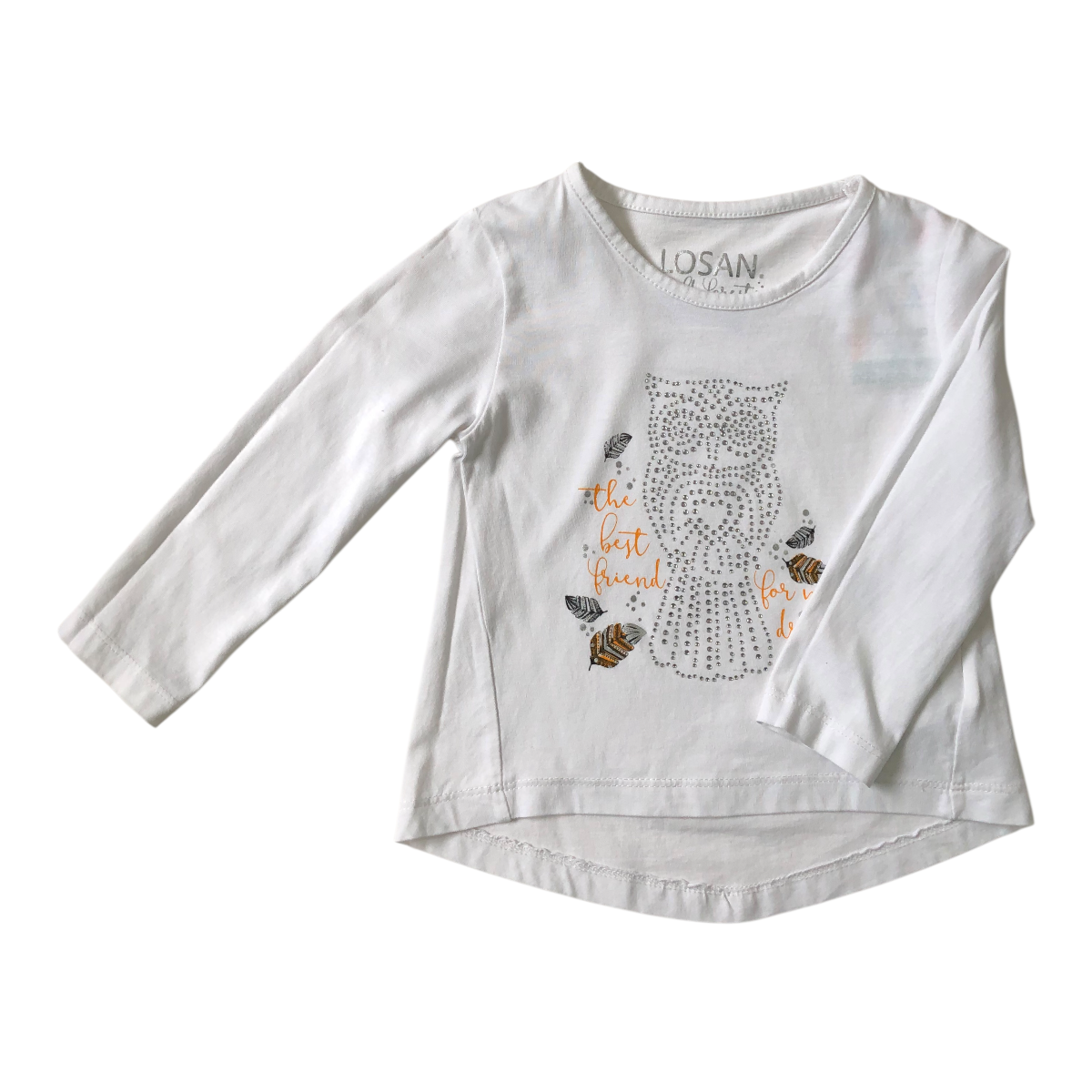 Playera Búho Color Crudo Losan