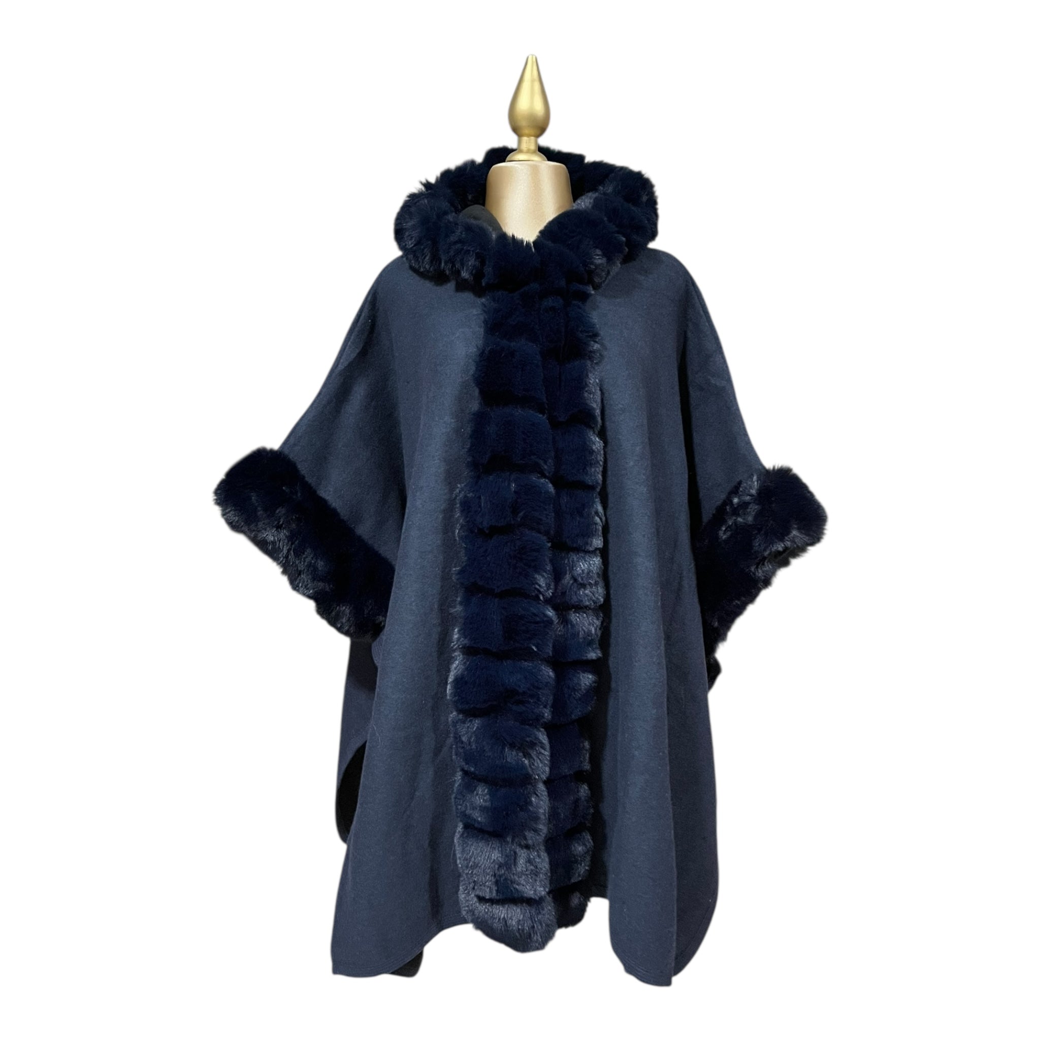 Capa Marino Con Gorro Azul Marino MUSSI