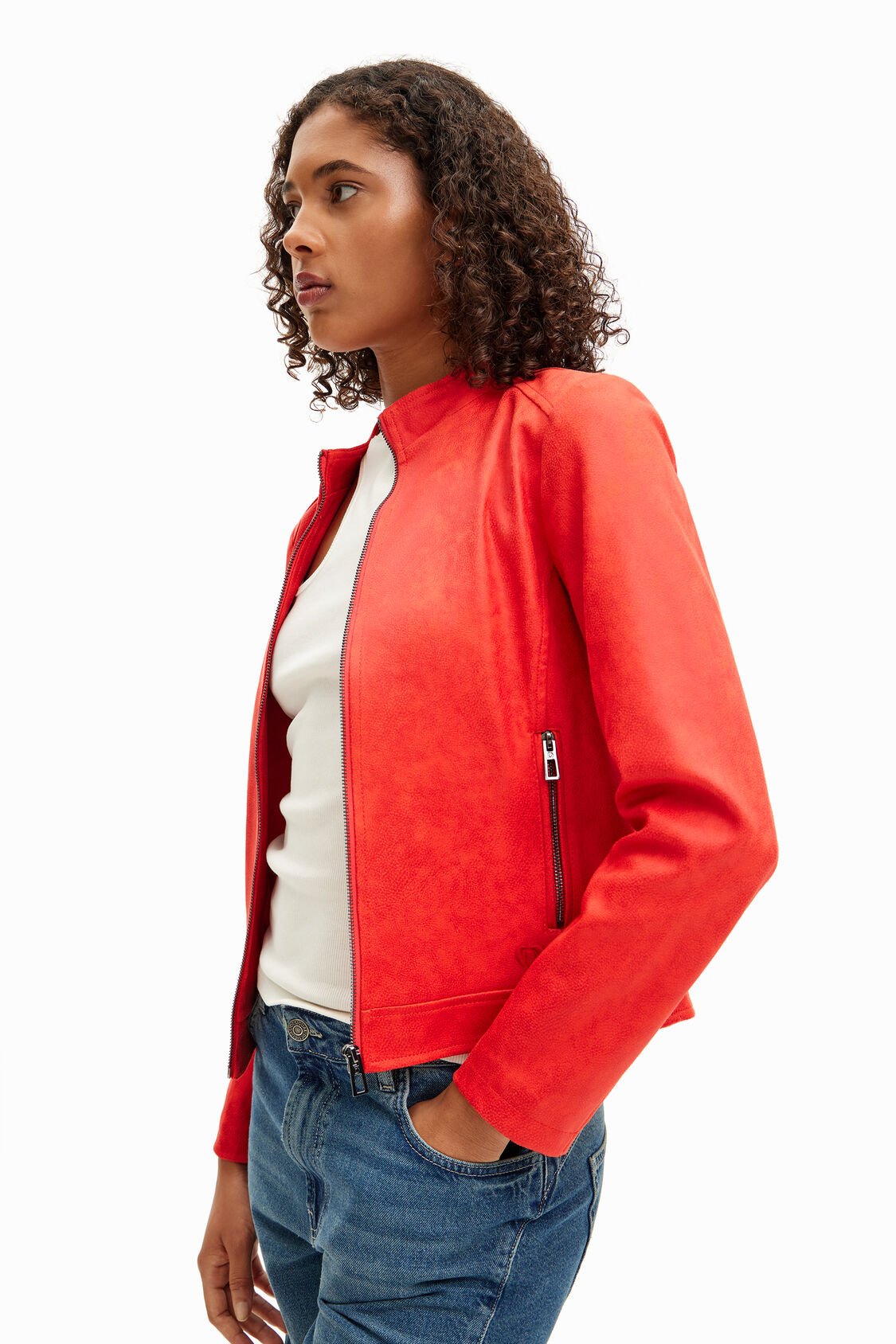 Chaqueta biker slim roja DESIGUAL