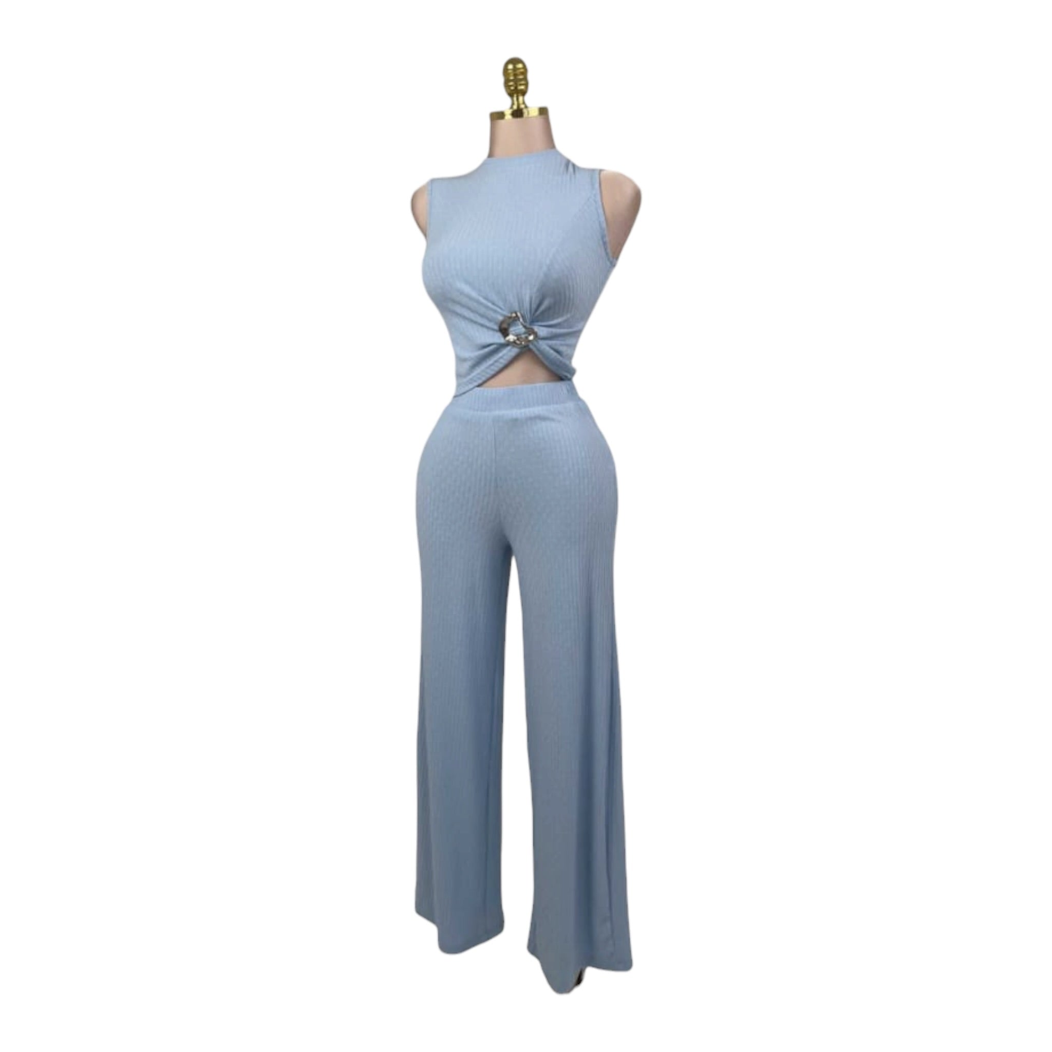 Conjunto canalé de dos piezas con aro lateral azul LC