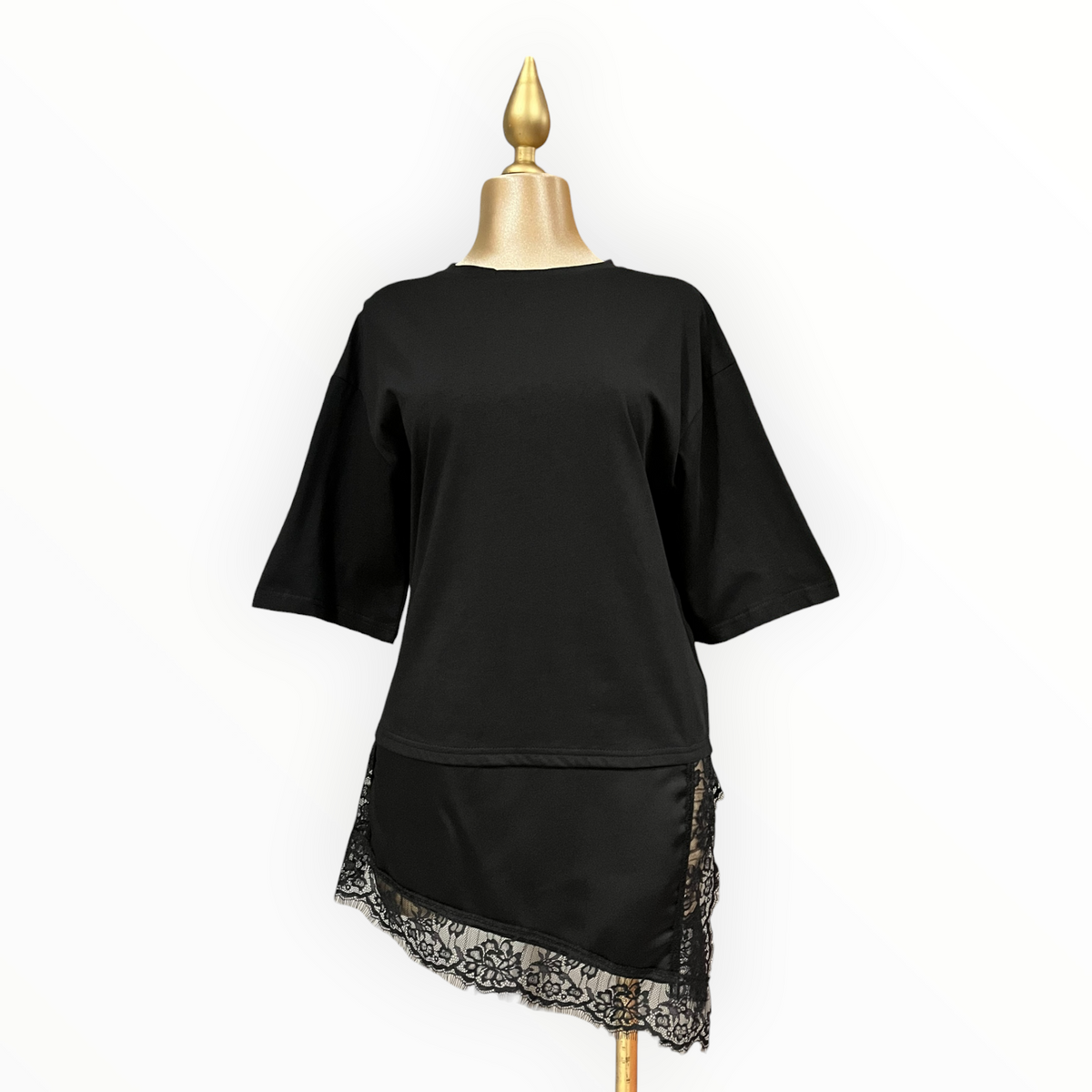 Playera Negra Manga Corta Amplia LC