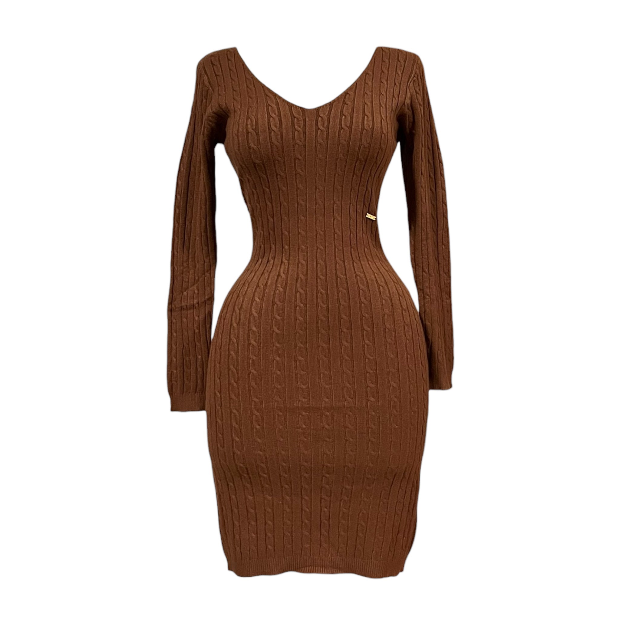 Vestido Tejido Ocre Para Dama MUSSI