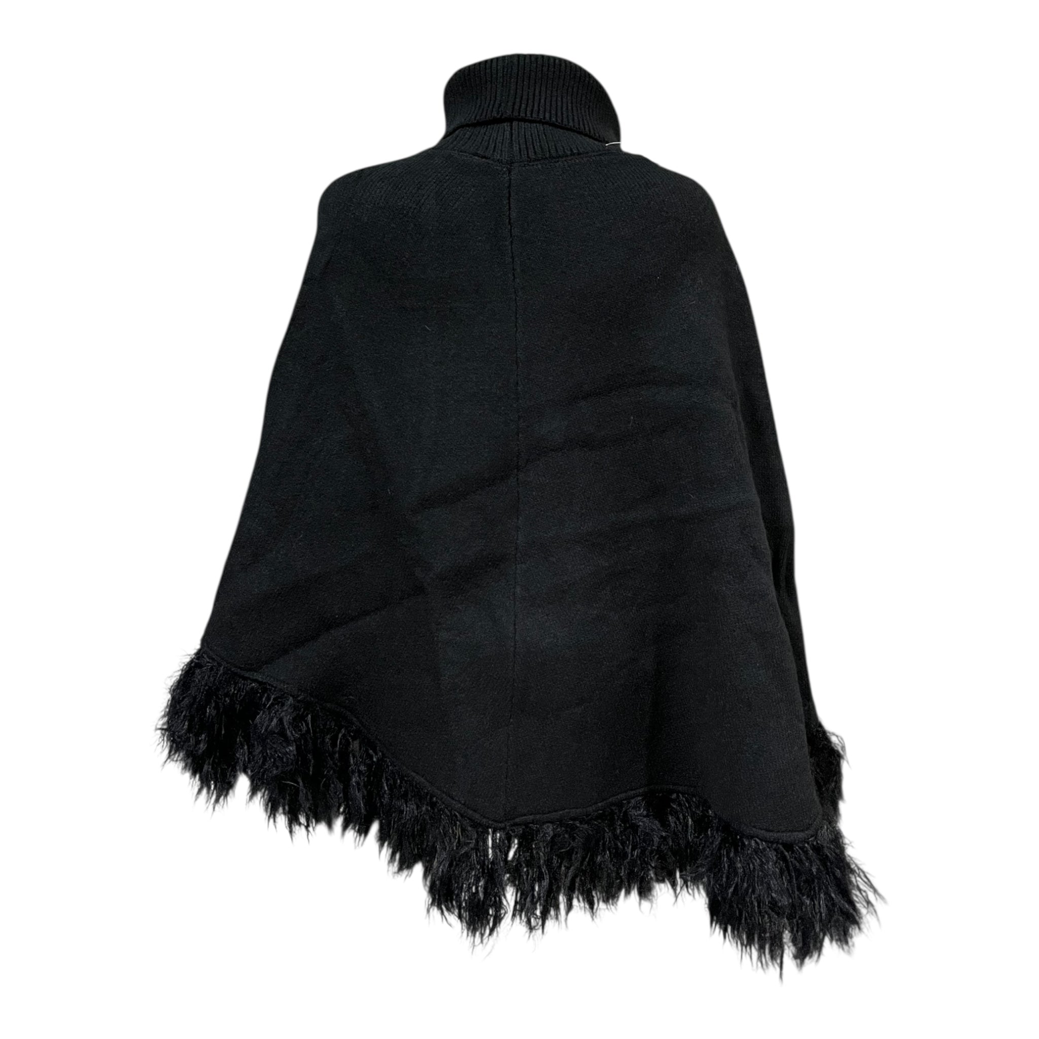 Capa Negro Cuello Tortuga Para Dama MUSSI