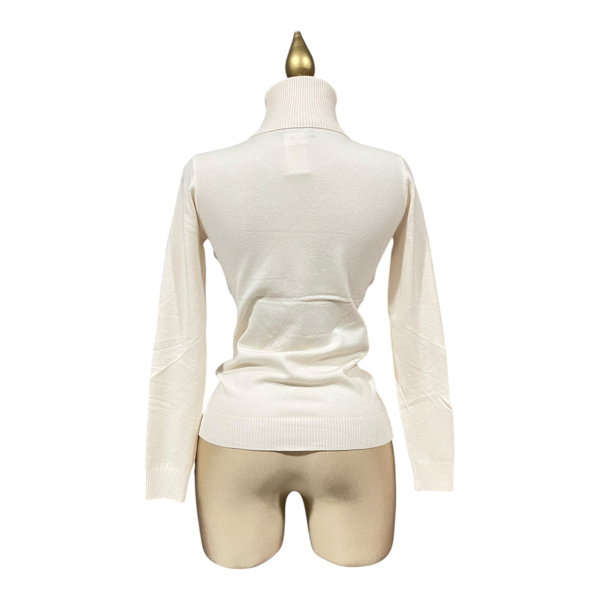 Blusa Hueso Cuello Alto Para Dama MUSSI