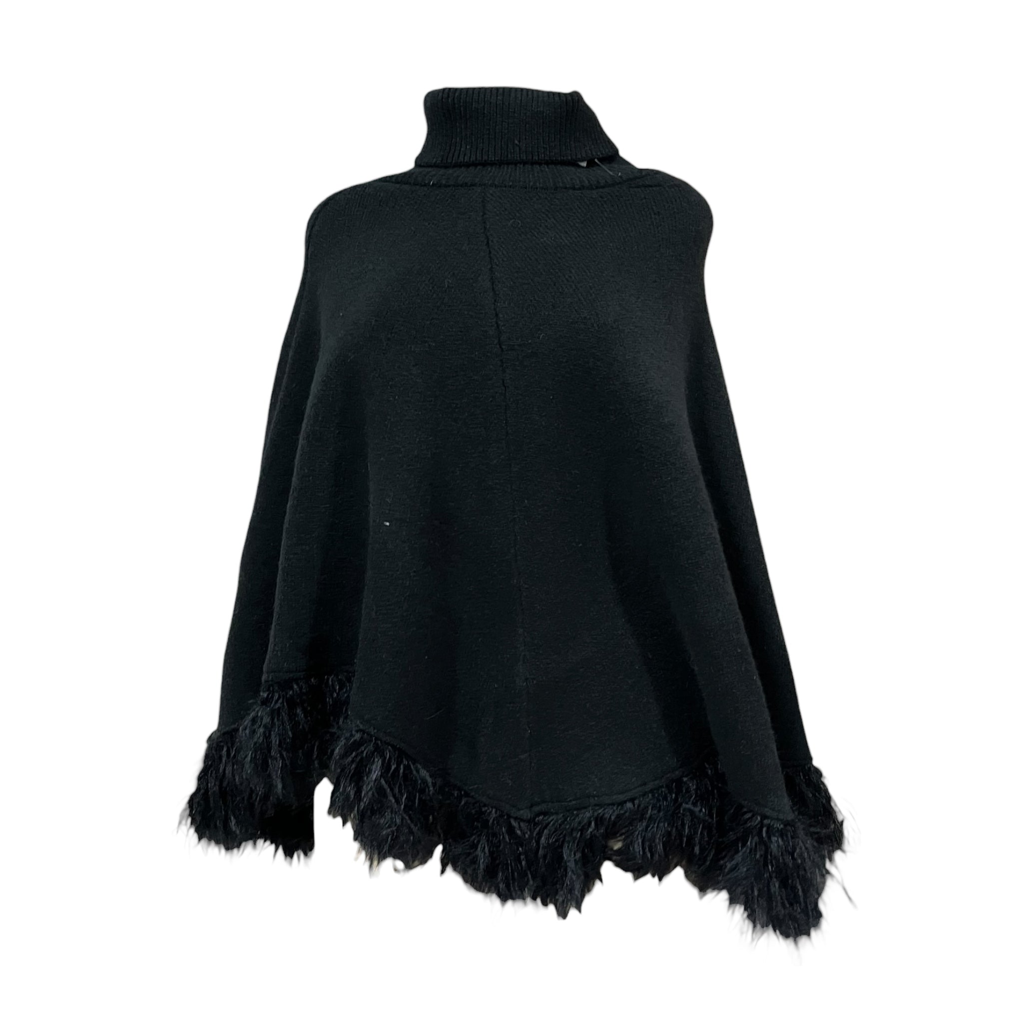 Capa Negro Cuello Tortuga Para Dama MUSSI