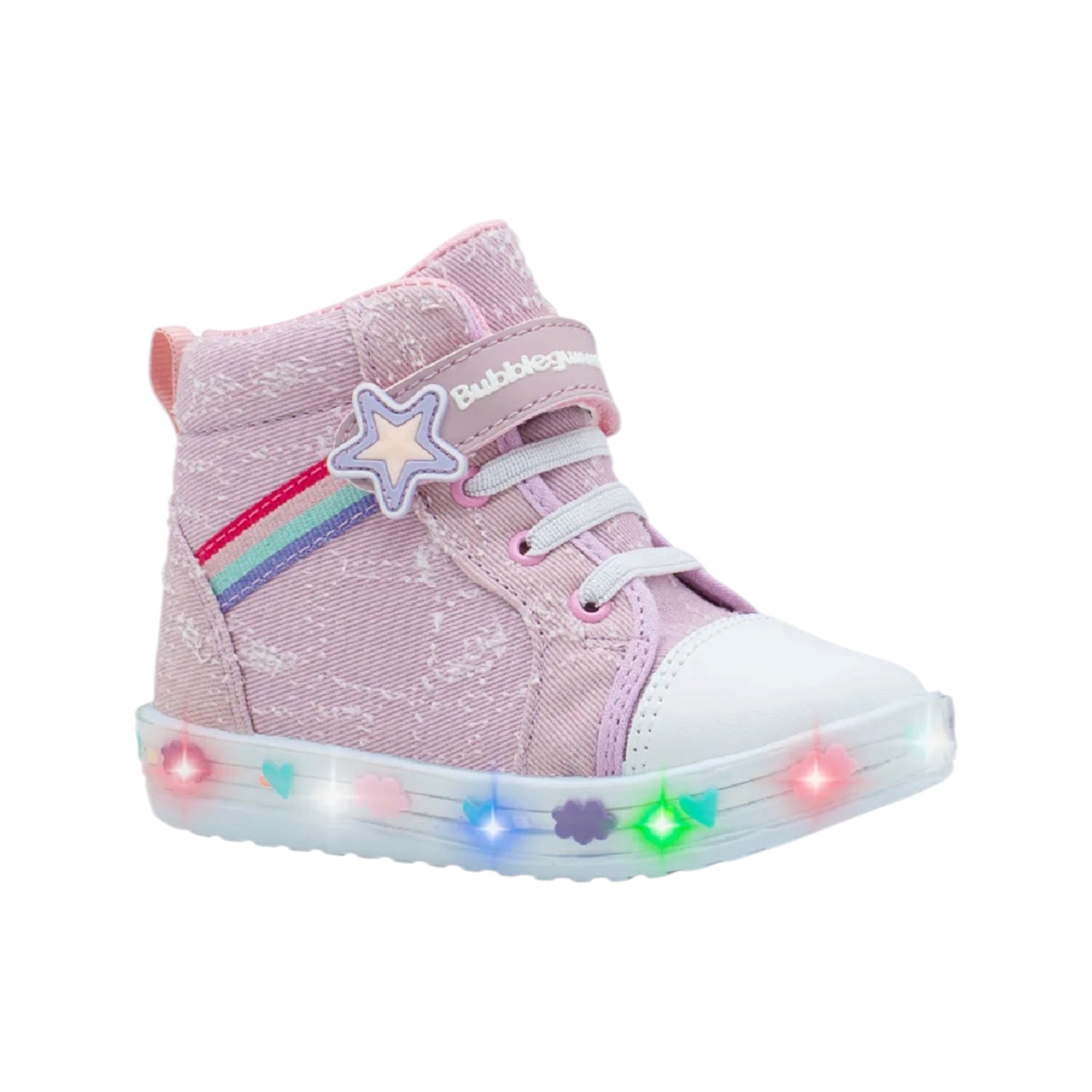 Tenis Con Luz  Arlet Luz Rosa Bubble Gummers