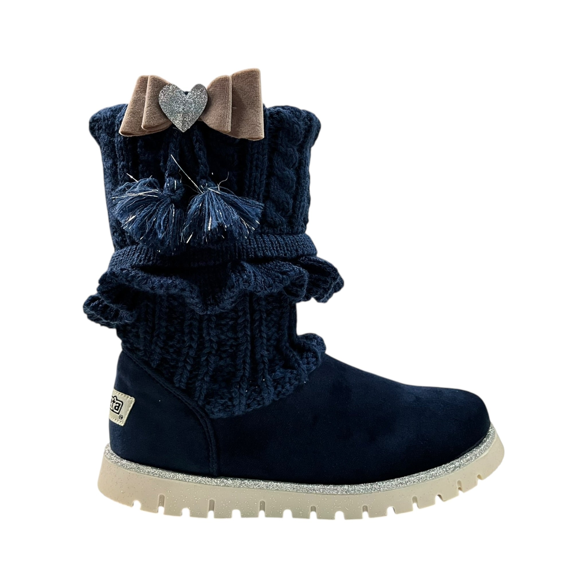 Bota Color Azul Para Niña Coqueta