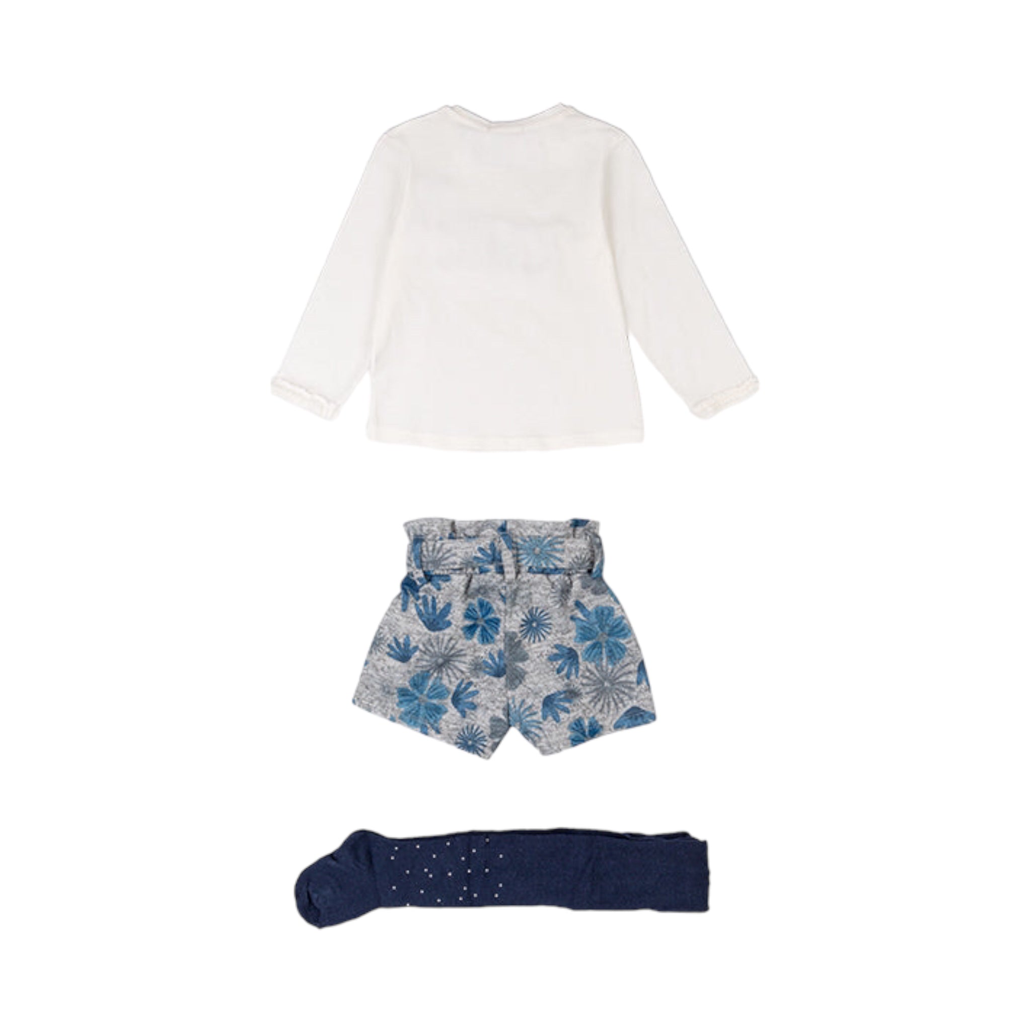 Conjunto De Camiseta "Chic", Short Y Leotardo Niña Losan