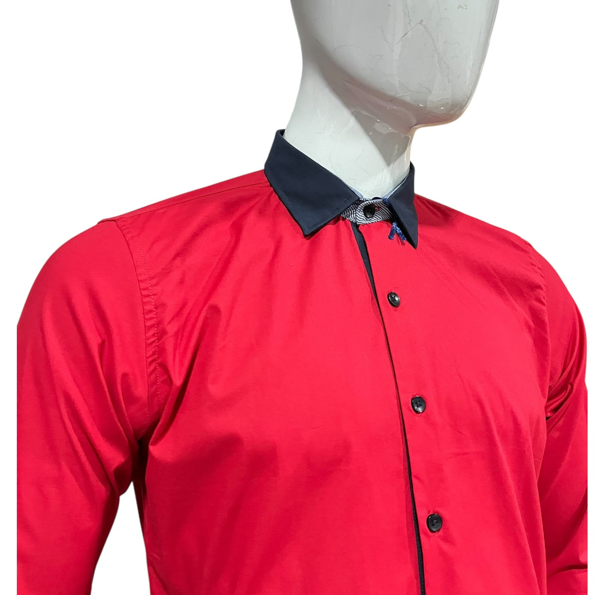 Camisa Slim ESTRECH Color Rojo Para Caballero ZAREVICH COLLECTION