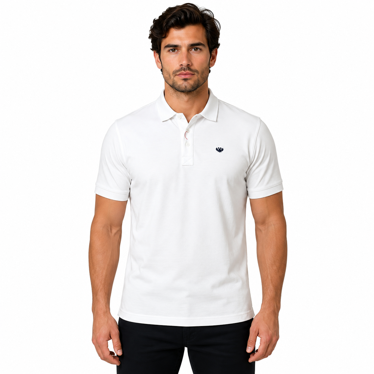 Playera Polo Básica Blanca Zarevich