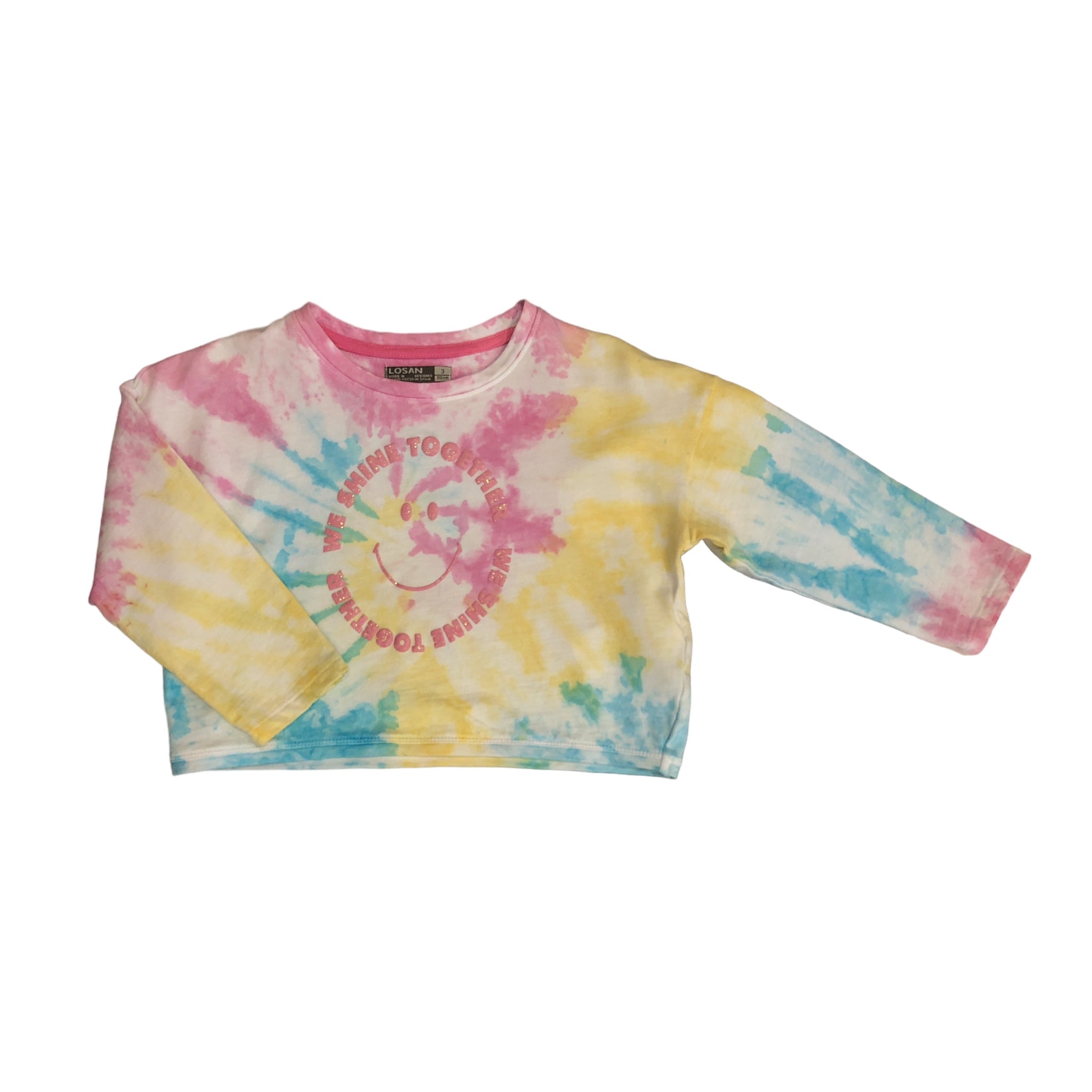 Sudadera Con Estampado Tie Dye "WE SHINE TOGETHER" niña Losan