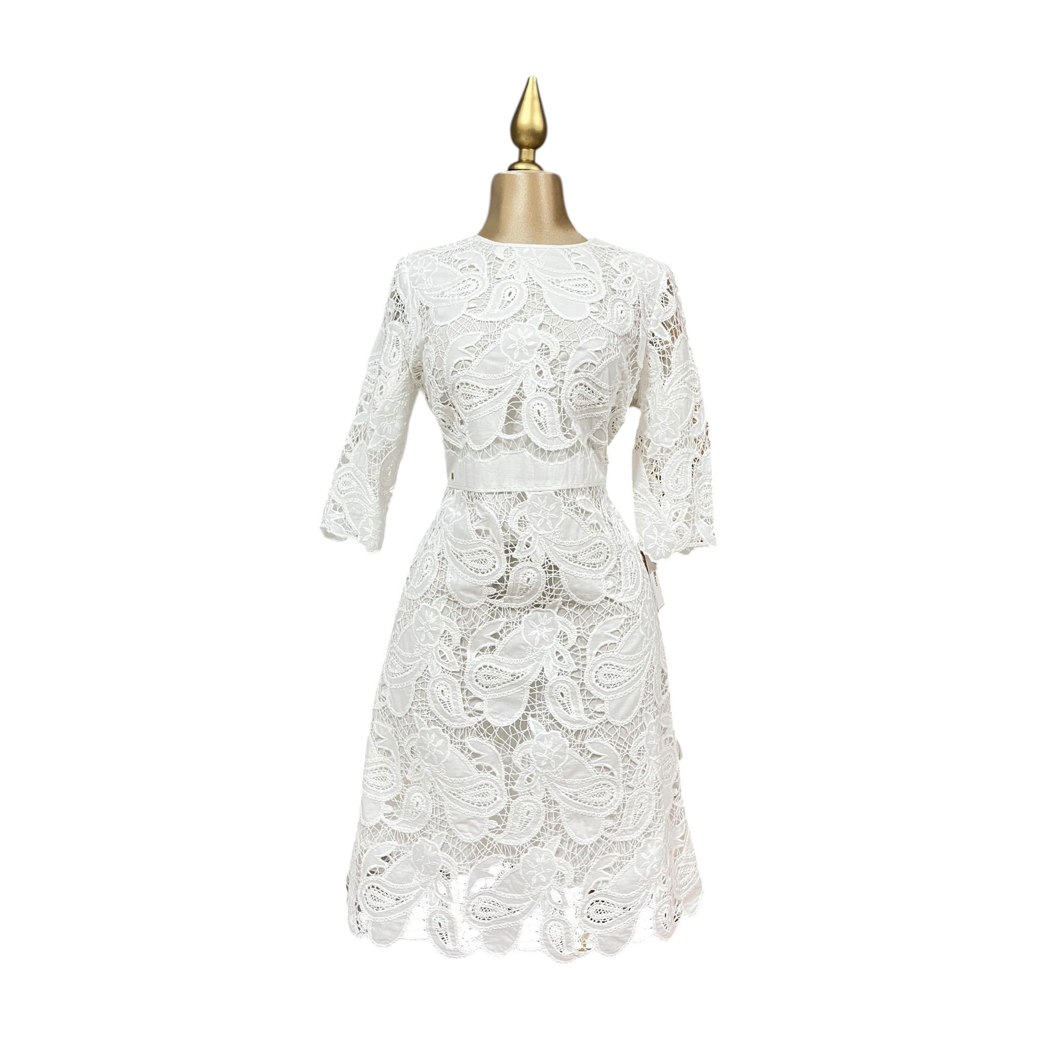Vestido Blanco Guipur Mussi