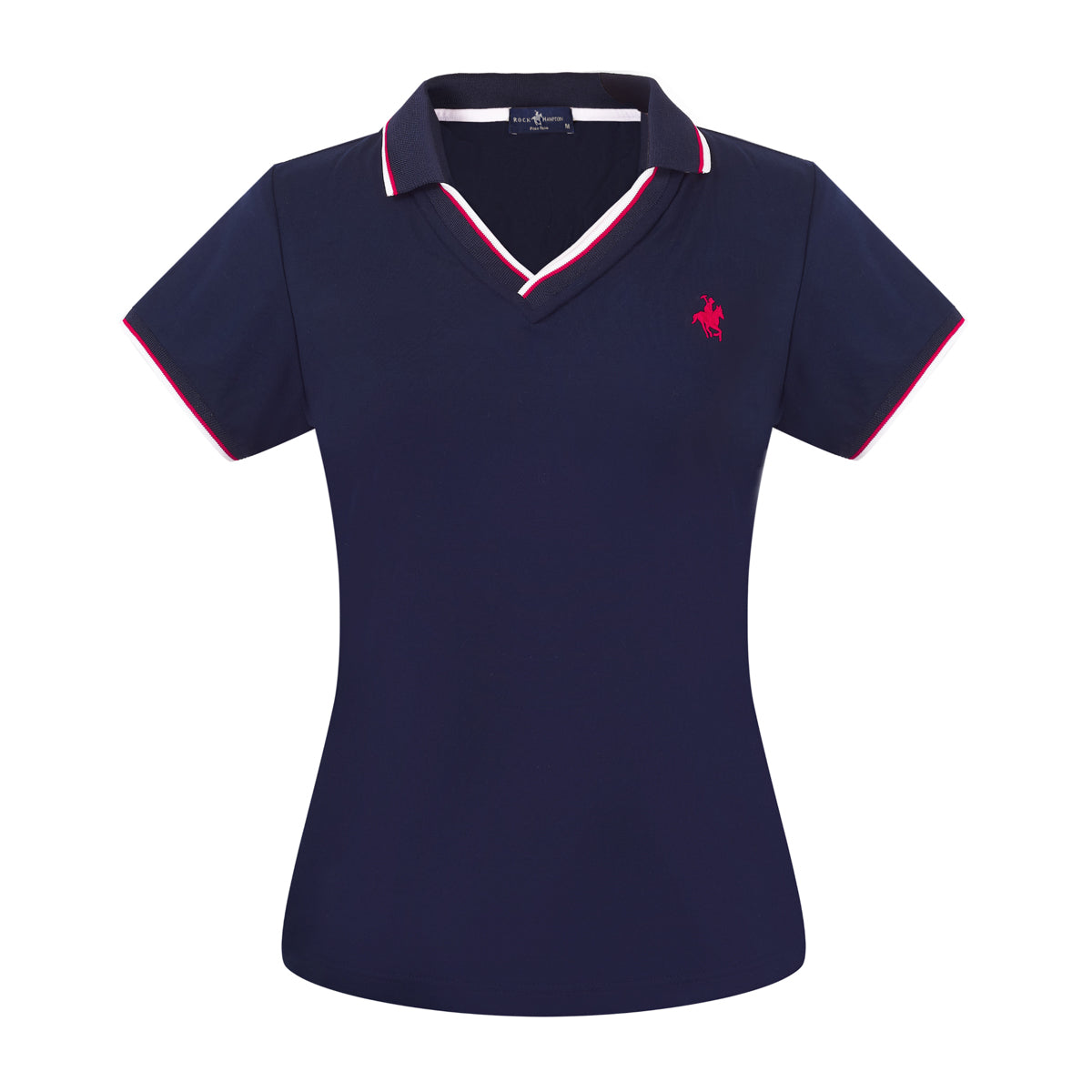 Playera Polo Escote V Para Dama Marino Rock Hampton Polo Team