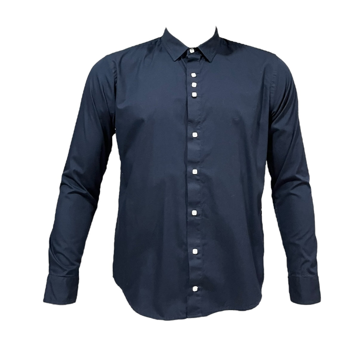 Camisa Slim Azul Marino Para Caballero ZAREVICH COLLECTION