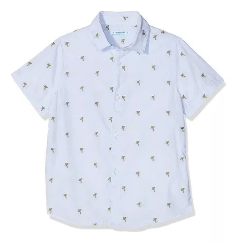 Camisa Estampado Celeste Para Niño Mayoral