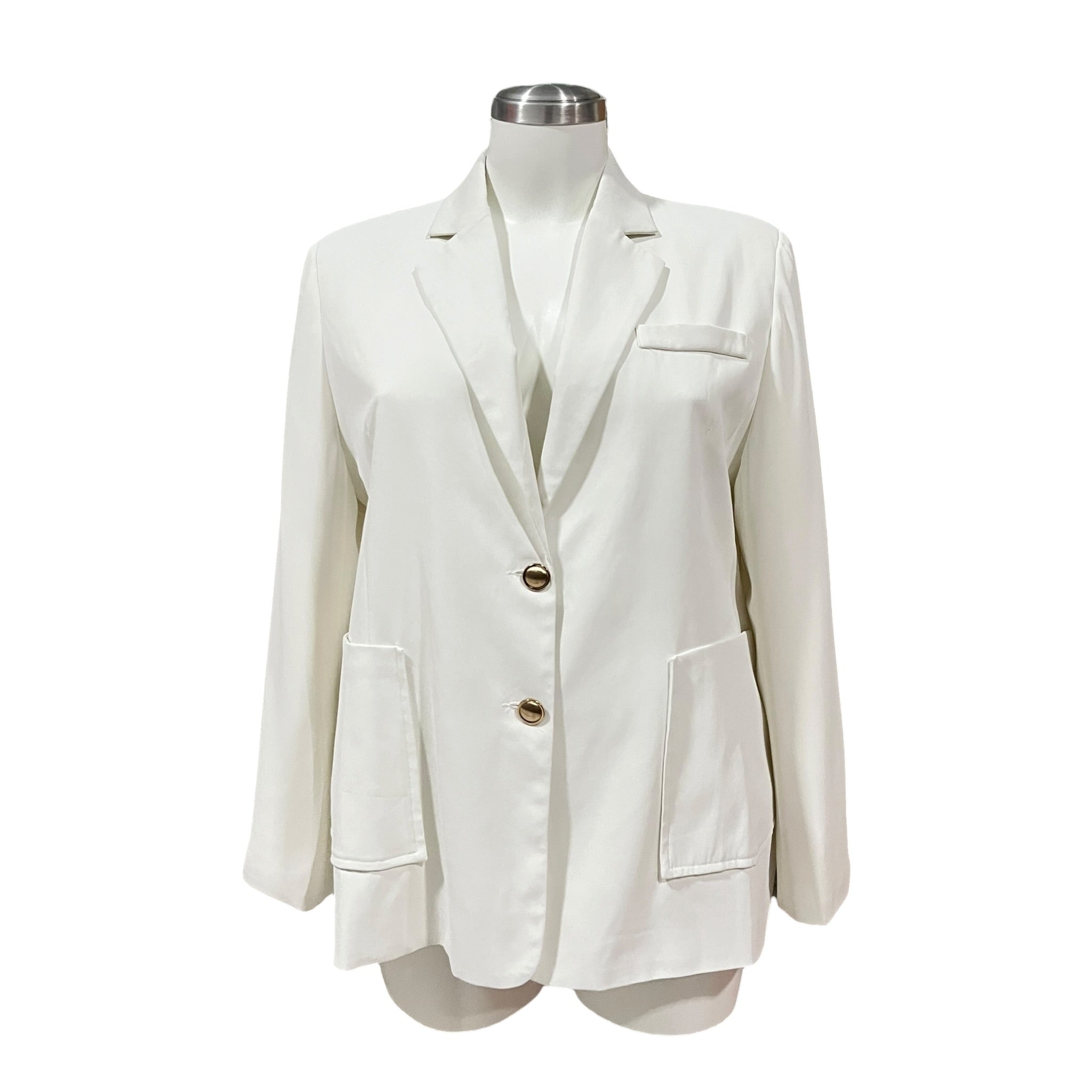 Saco Clásico Elegante Blanco Curvy LC