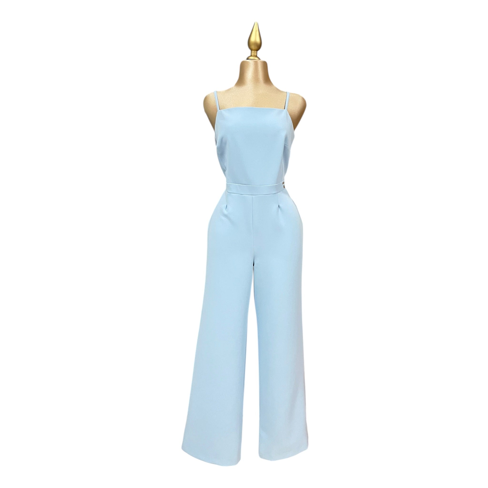 Jumpsuit Azul De Tirante Angosto Mussi