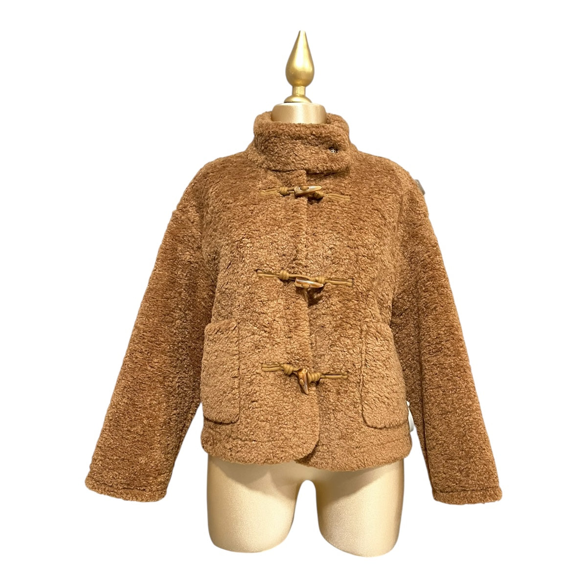 Abrigo Camello Con Bolsa Para Dama Mussi