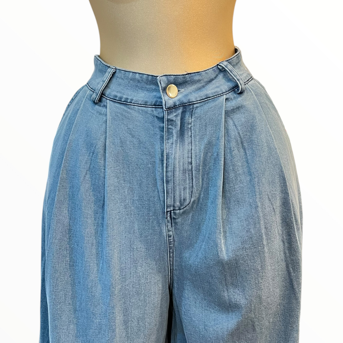 Pantalón De Mezclilla Con Pashmina Floral LC