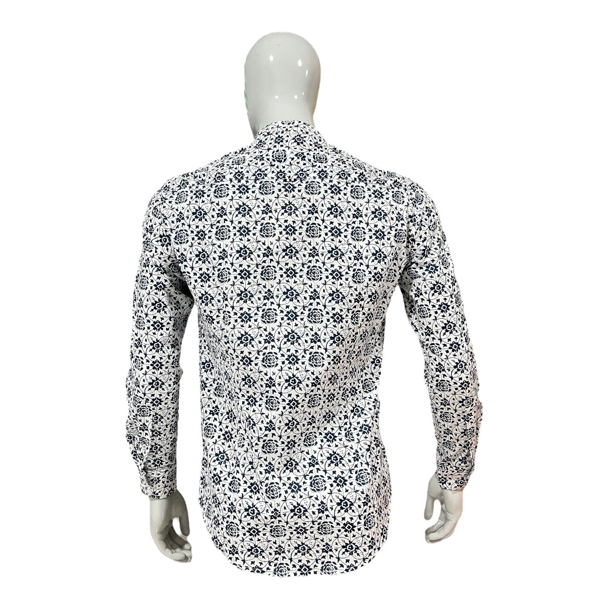 Camisa Slim Fit Flores Manga Larga Para Caballero Varanasi