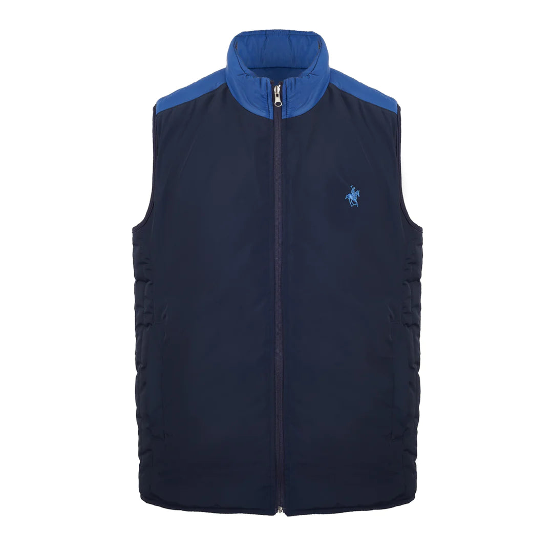 Chaleco Doble Vista Azul Acero Rock Hampton Polo Team