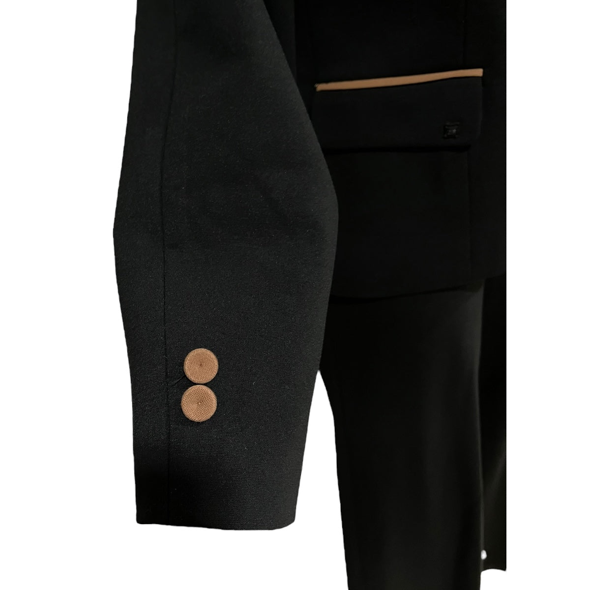 Conjunto De Saco Y Pantalón Negro/Tabaco Para Dama MUSSI