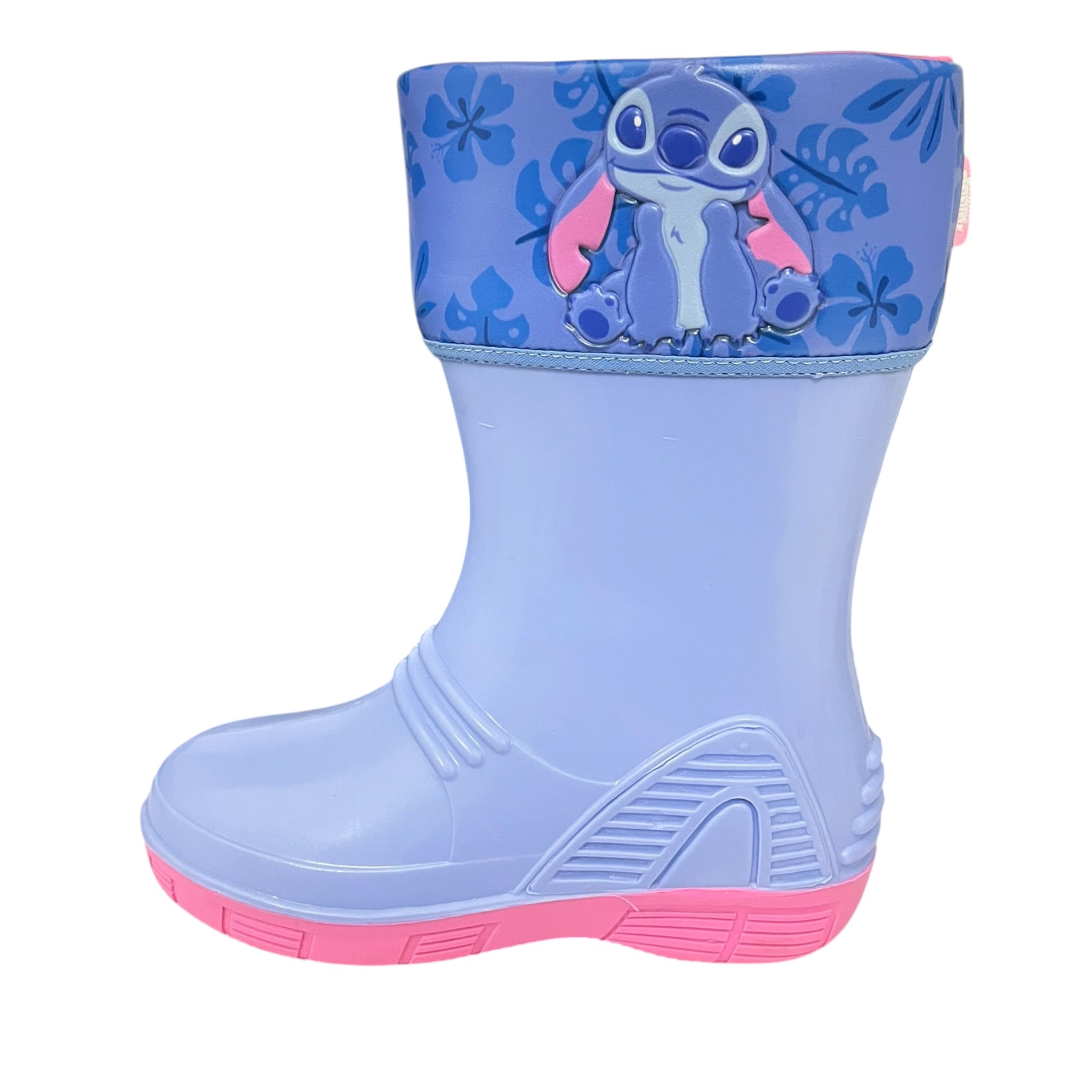 Bota De Lluvia Bongo Celeste/Rosa Bubble Gummers