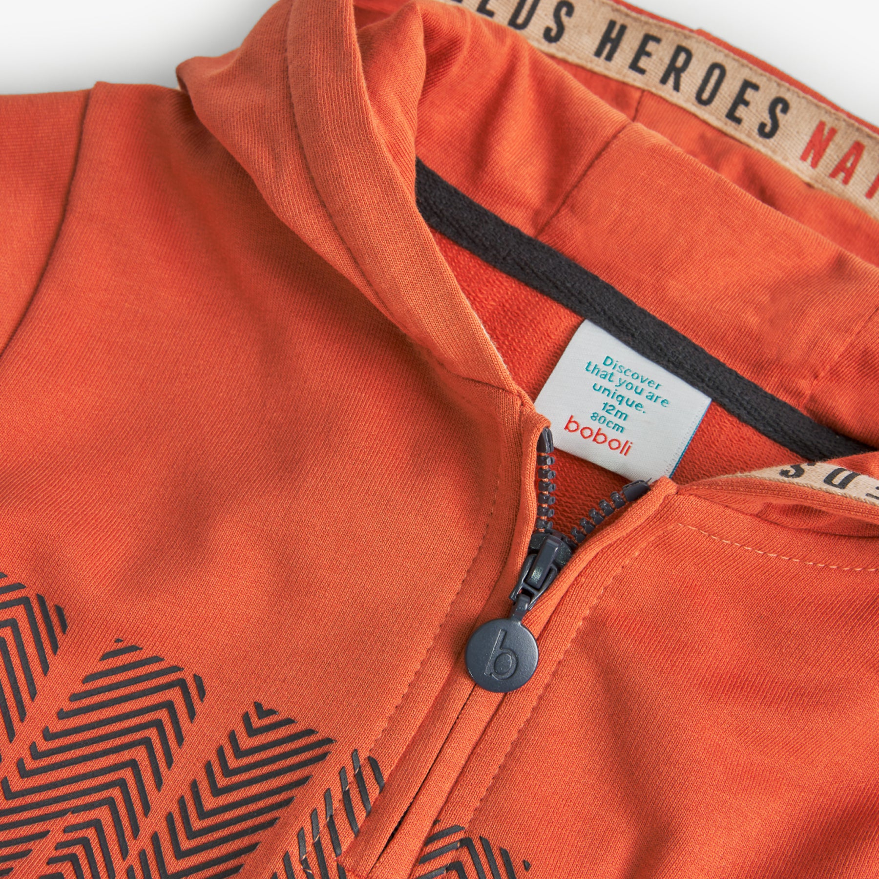 Sudadera De Felpa Con Capucha Para Niño Color Naranja BOBOLI