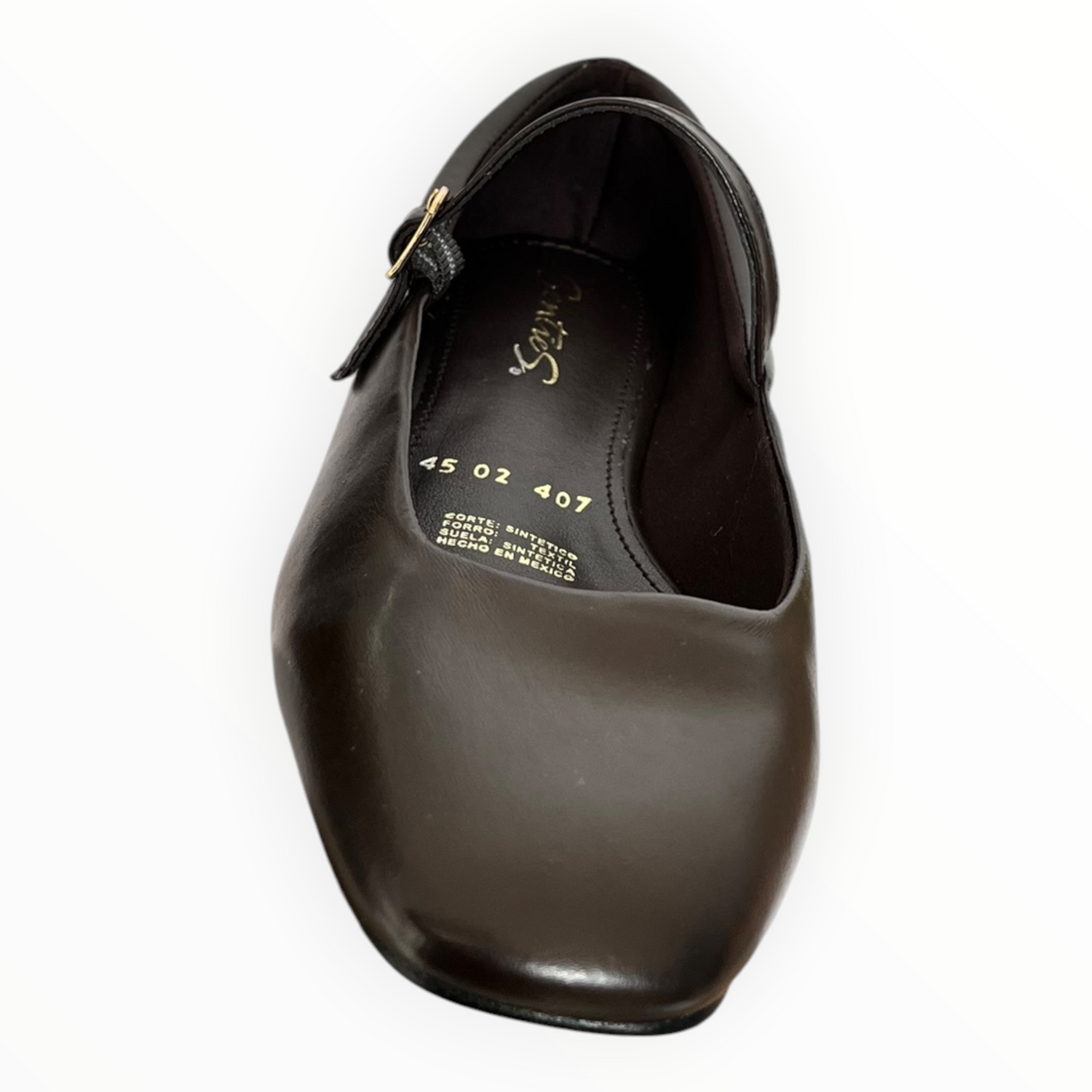Zapato Para Dama Tipo Mary Jane Café Chocolate Senties