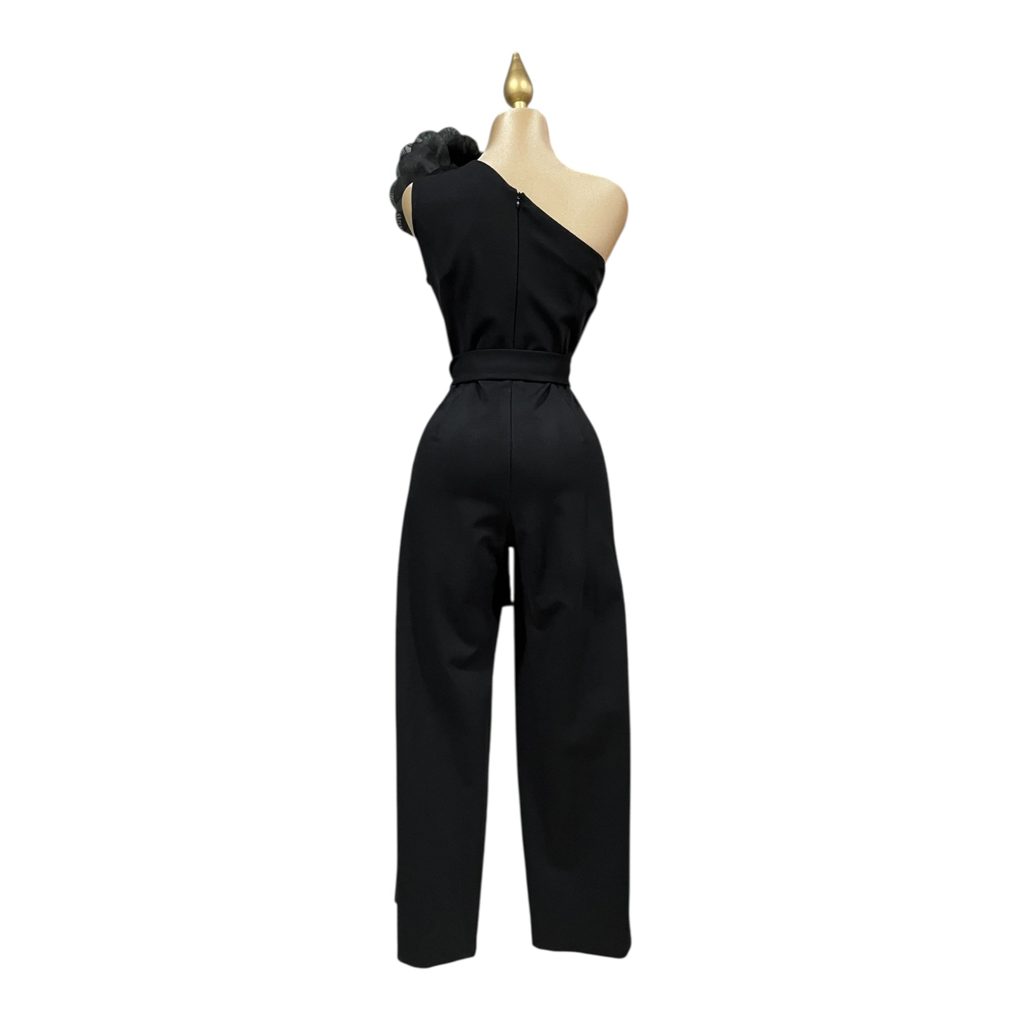 Jumpsuit Negro Broche Rosas Para Dama MUSSI