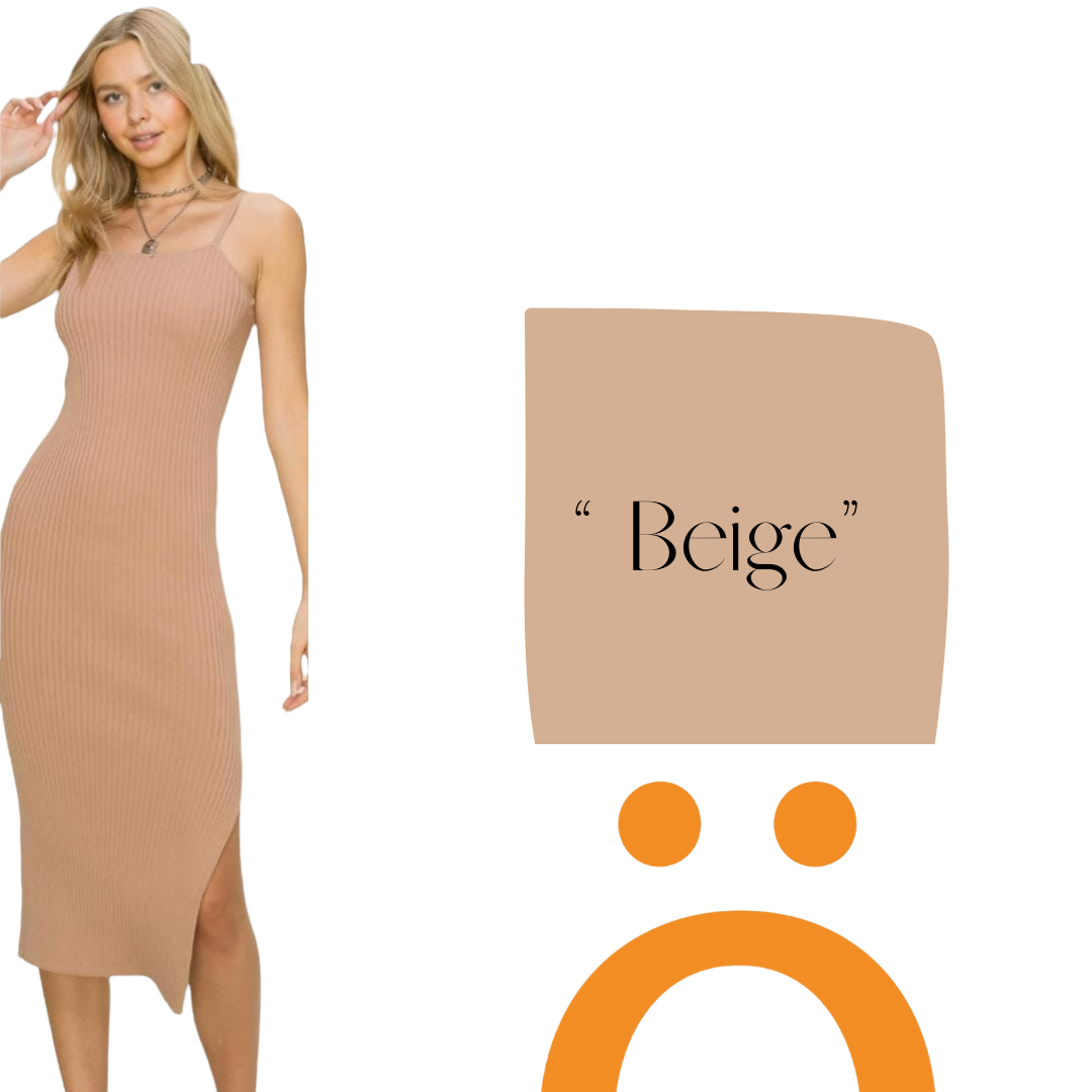 Vestido Beige Tejido Erivel