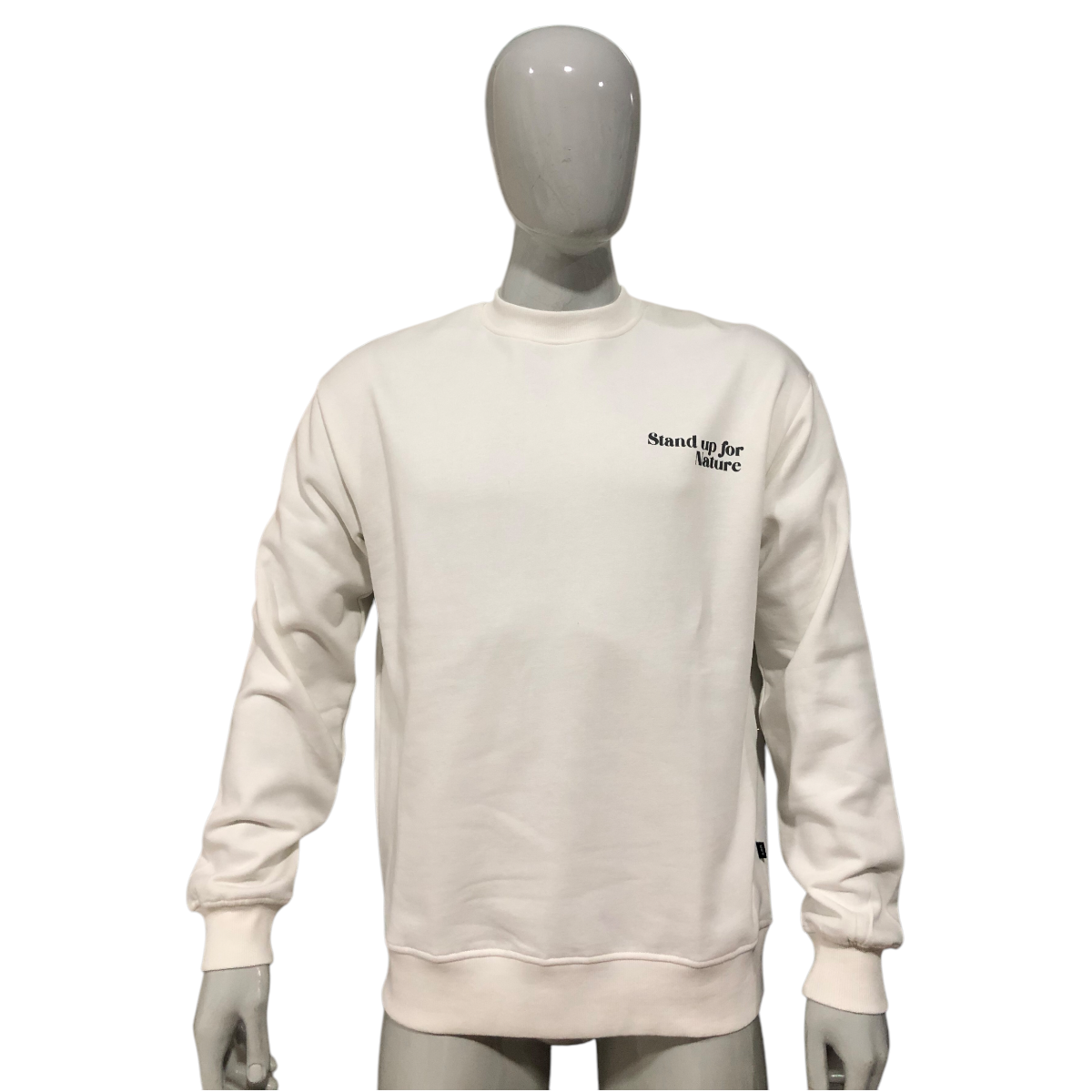 Sudadera Blanca "Stand Up For Nature" Para Caballero LSN