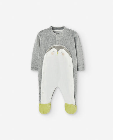 Mameluco Estampado Pinguino Para Bebé Niña Losan
