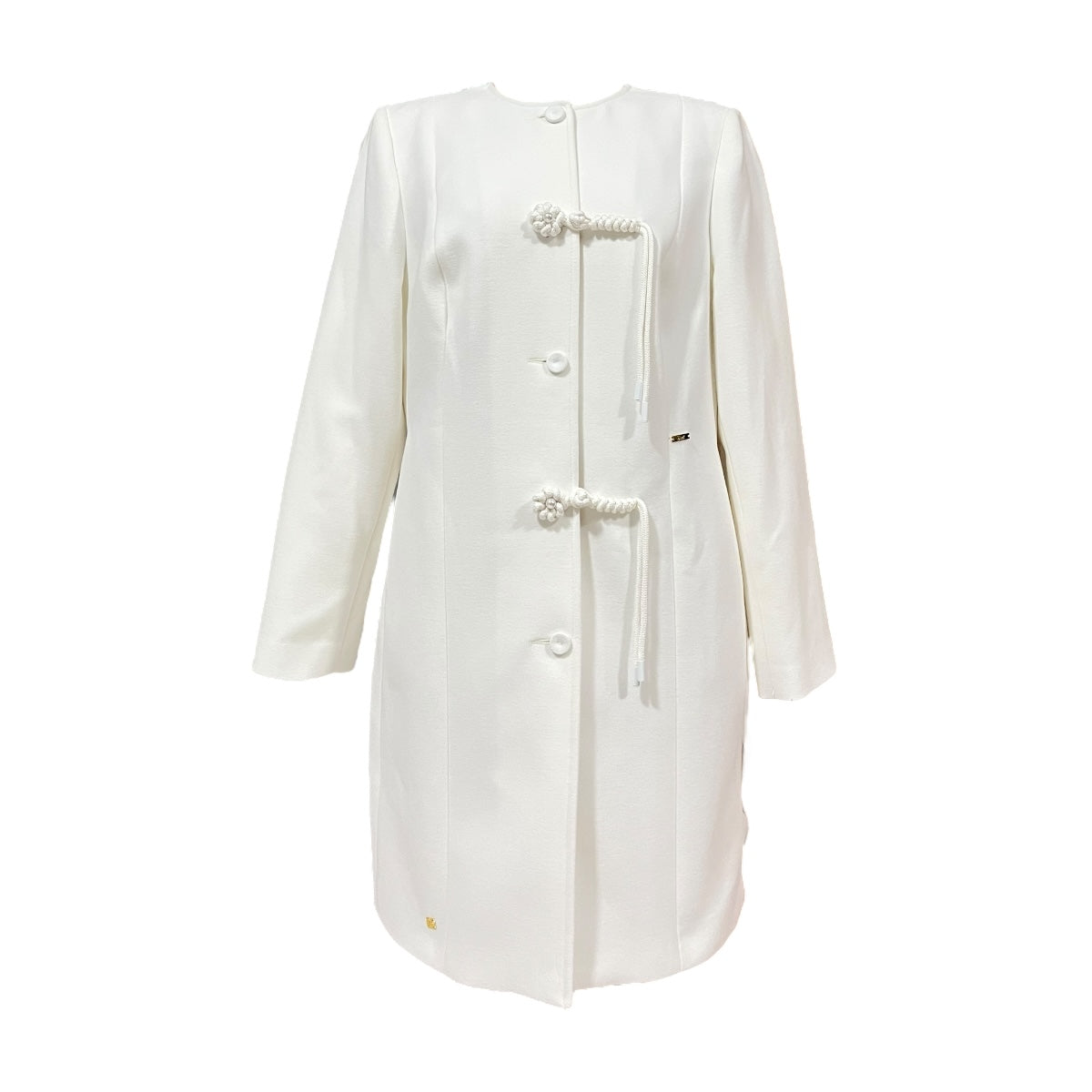 Abrigo Hueso Botón Flor Para Dama MUSSI