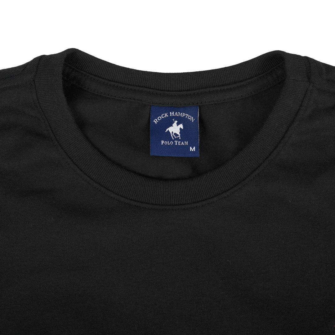 Playera Básica Color Negro Rock Hampton Polo Team