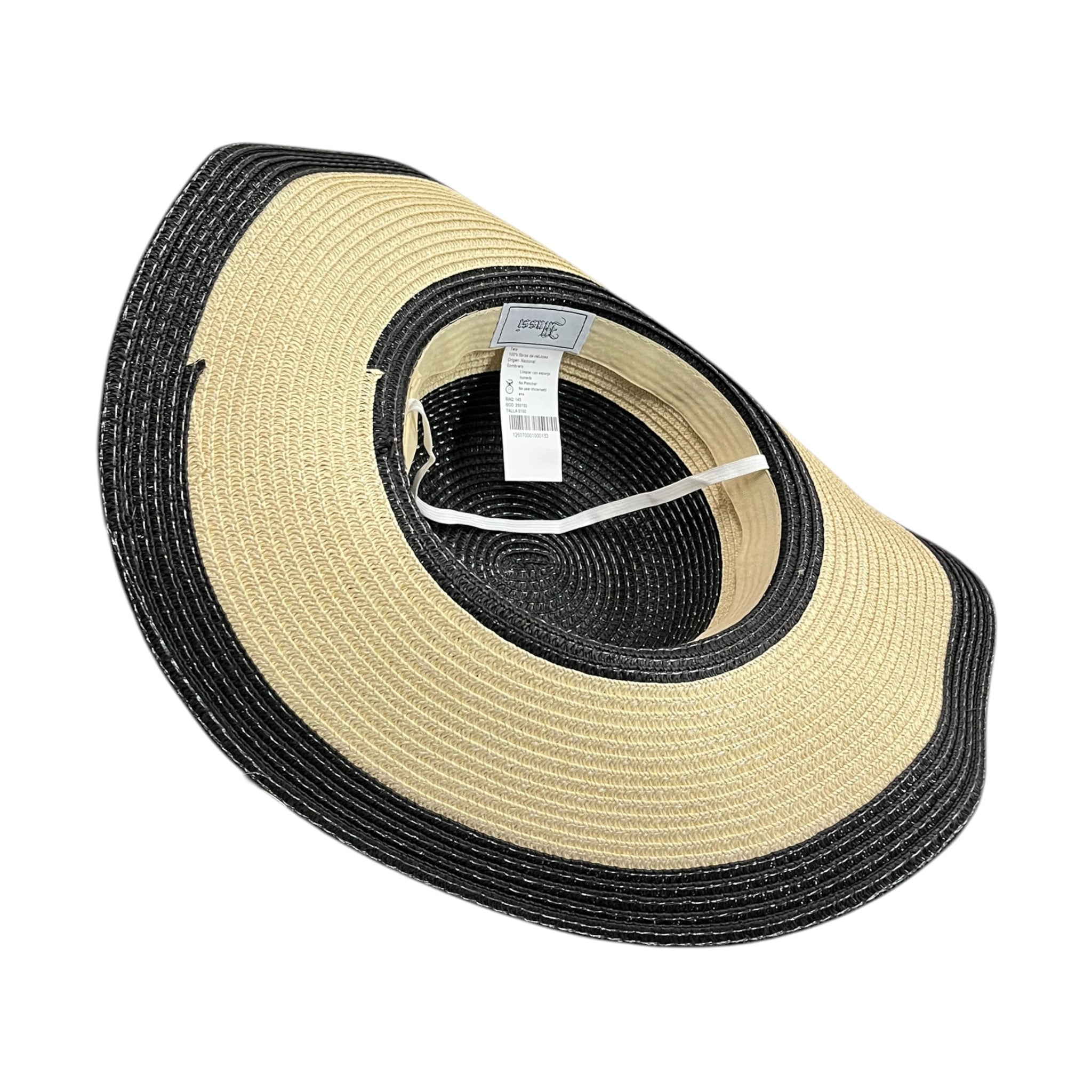 Sombrero Y Bolsa Beige/Negro Mussi