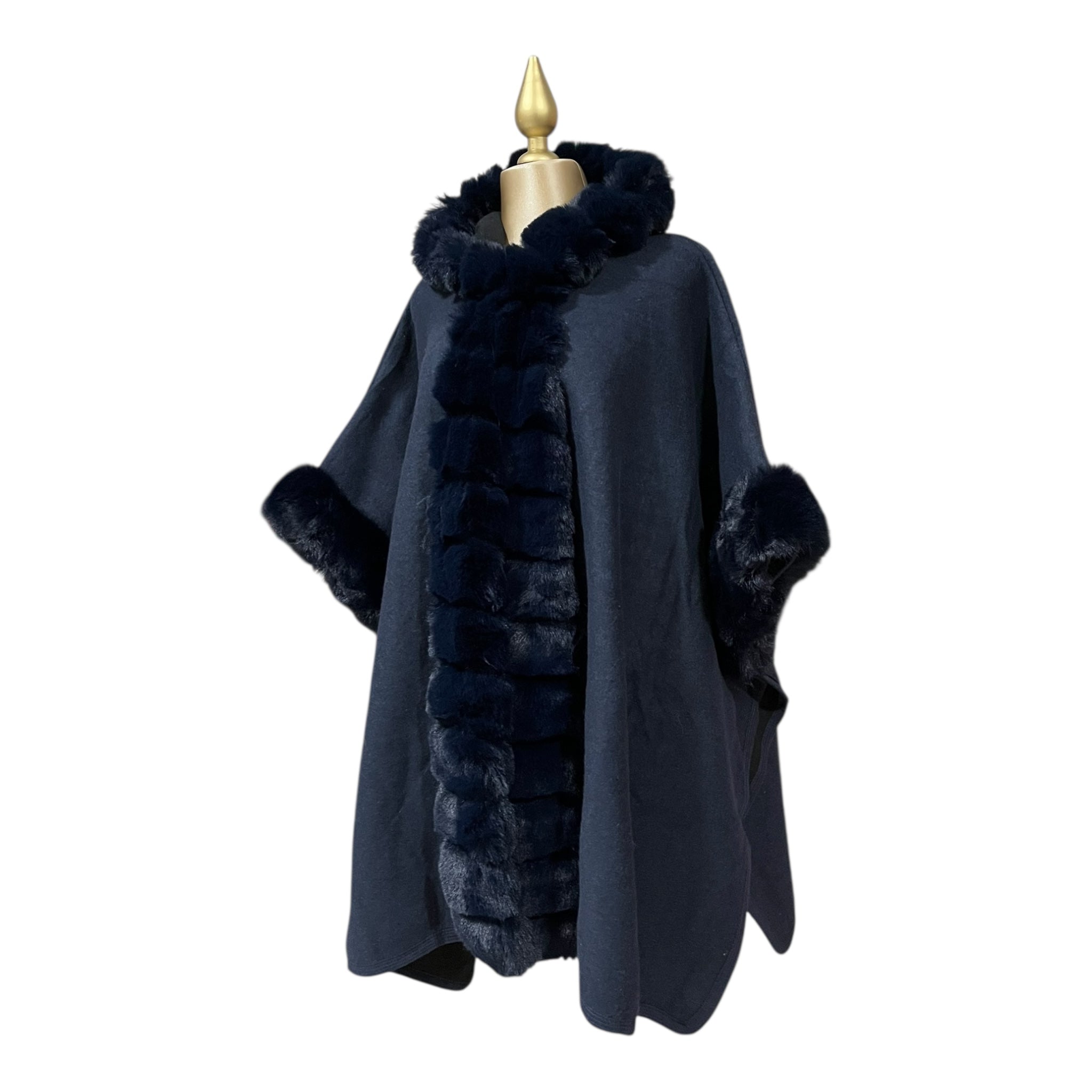 Capa Marino Con Gorro Azul Marino MUSSI