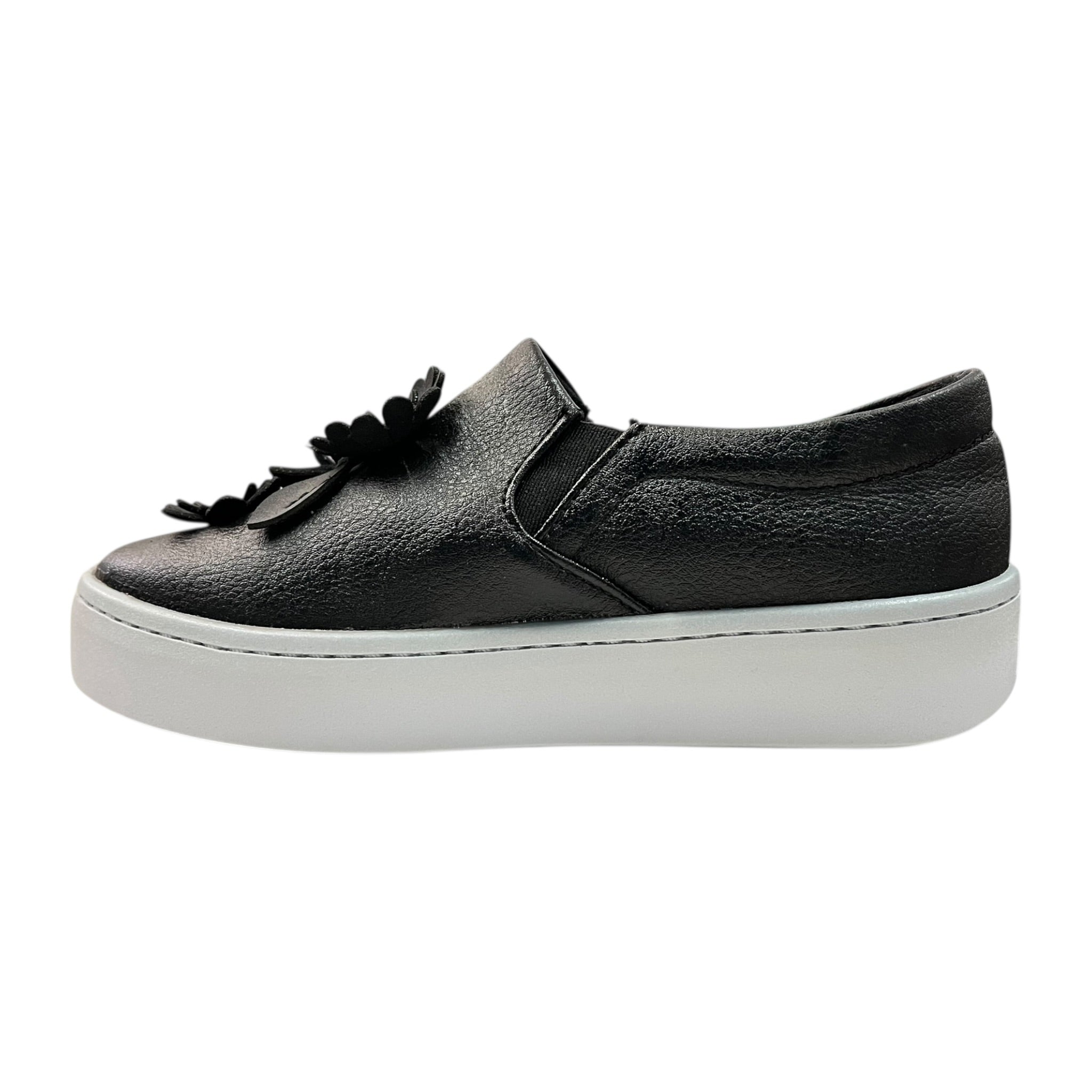 Tenis Negro Flores Para Niña Hemis Ferios