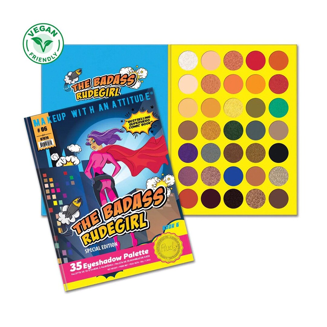 Paleta de Sombras The Badass Rudegirl Book 6 Rude Cosmetics