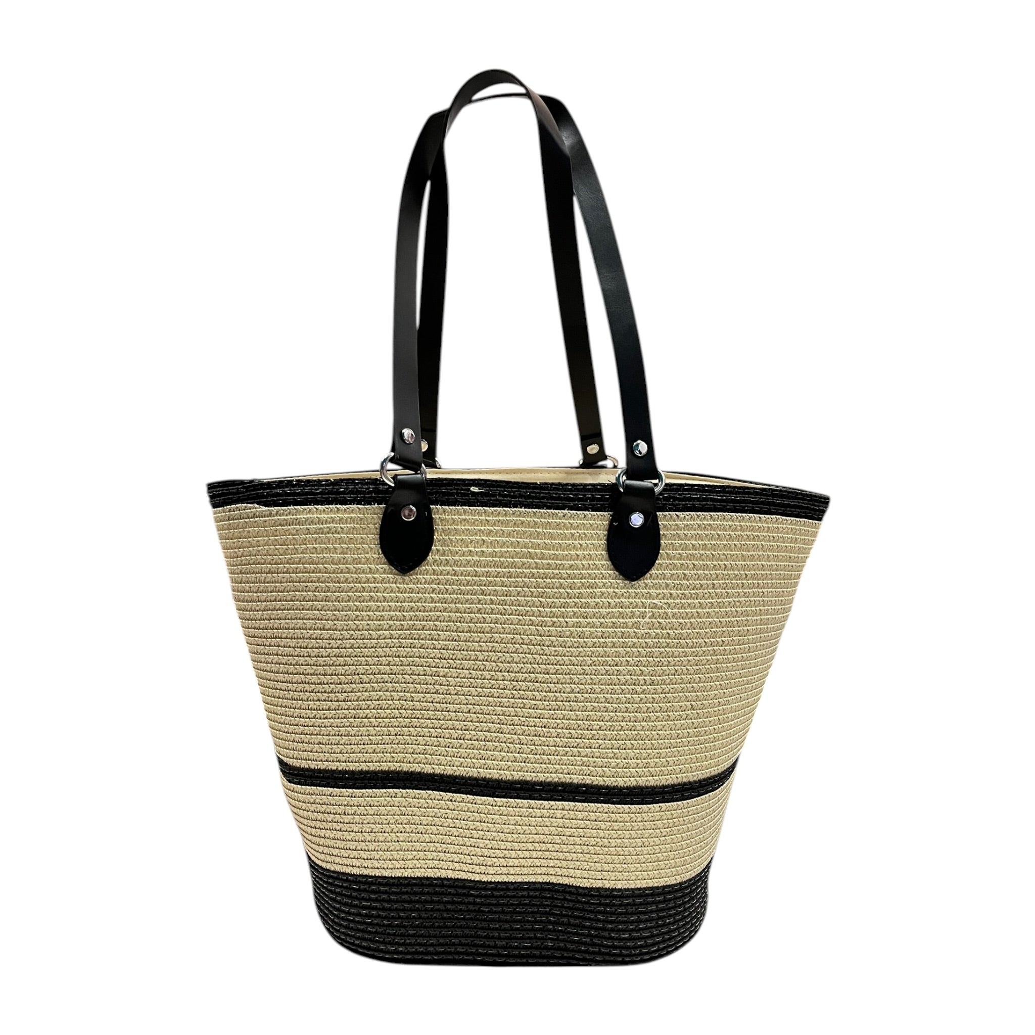 Sombrero Y Bolsa Beige/Negro Mussi