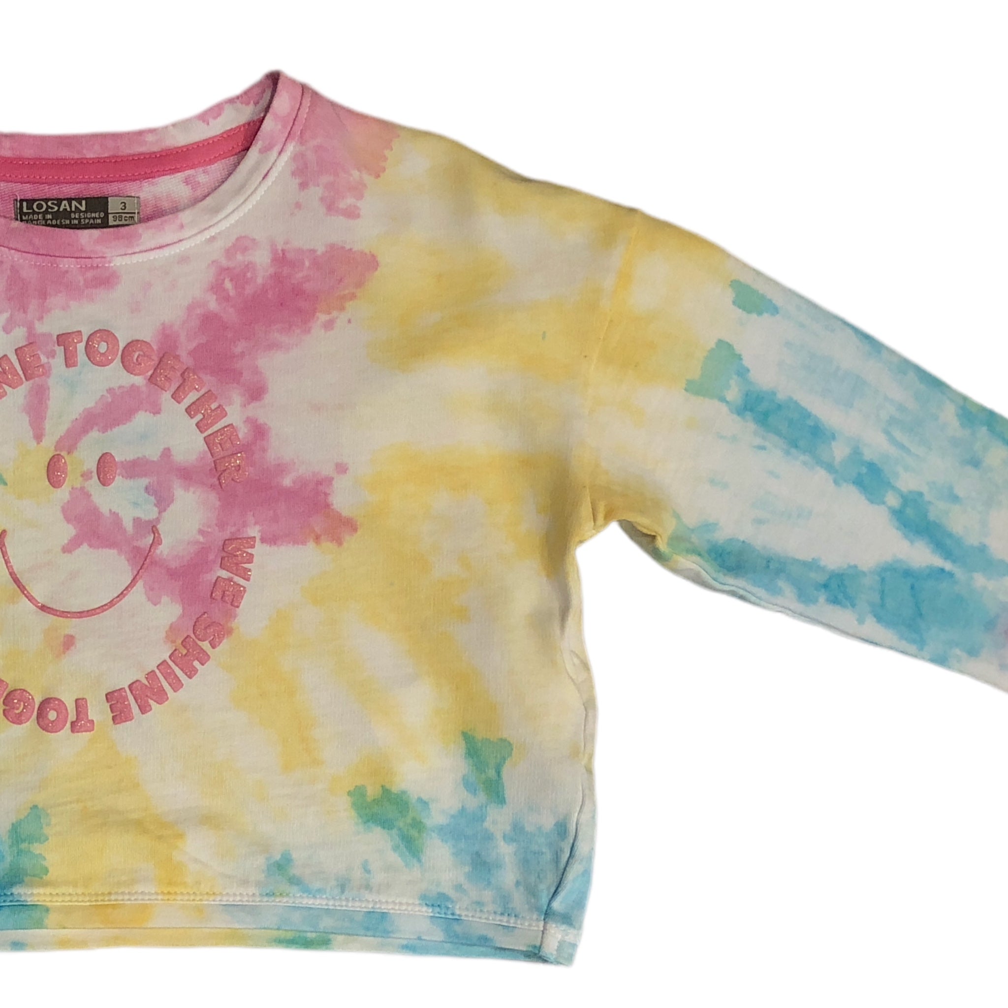 Sudadera Con Estampado Tie Dye "We Shine Together" Niña Losan