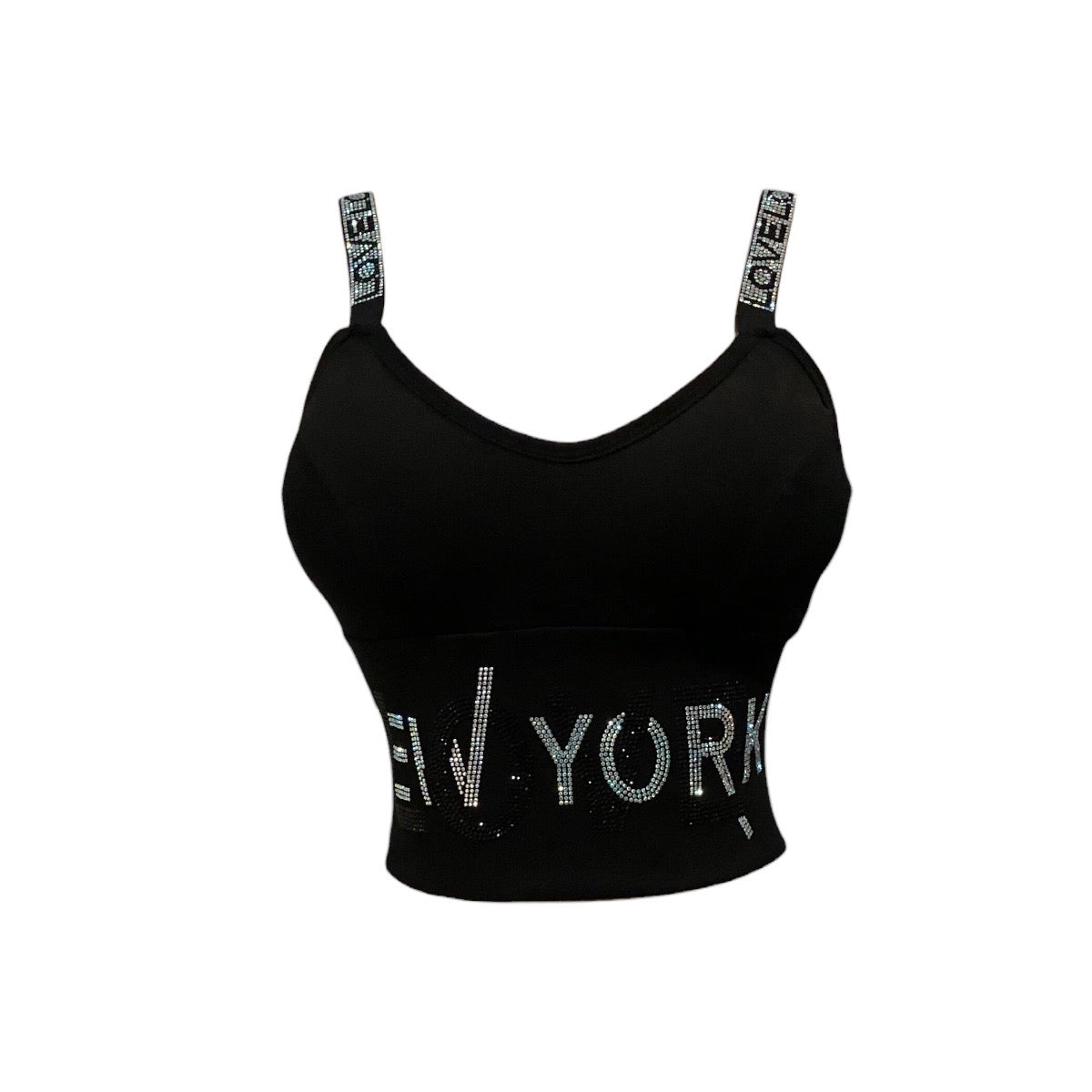 Playera Top “NEW YORK” Color Negro LC