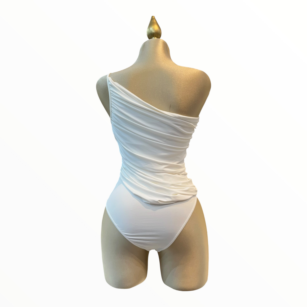 Body Manga Larga Asimétrico Blanco LC