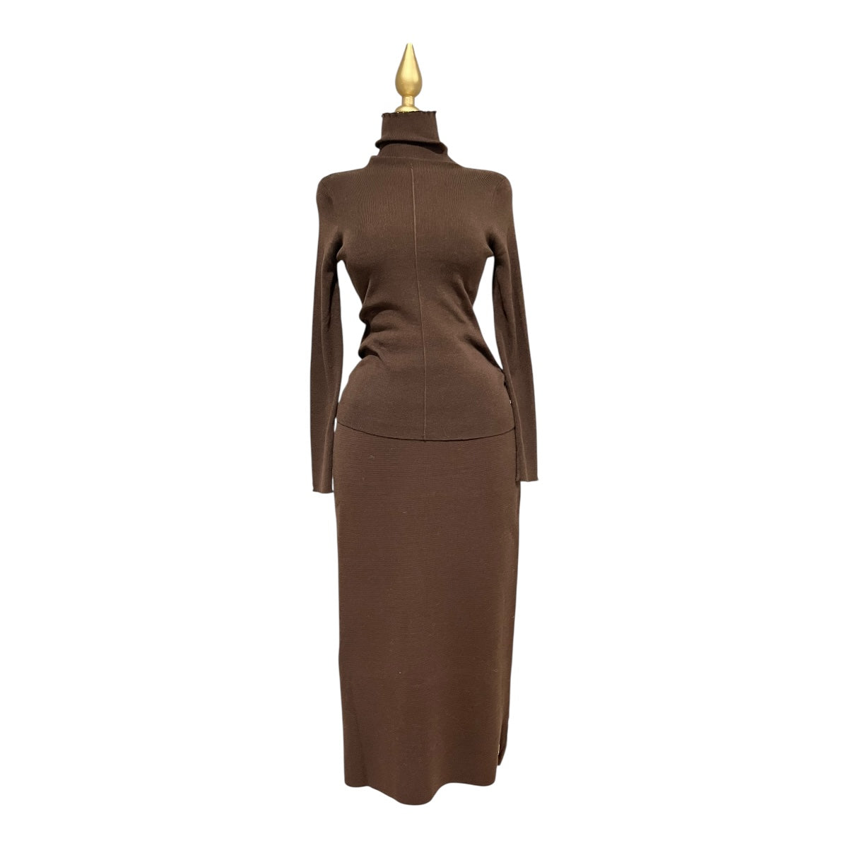 Conjunto De Suéter/Chaleco/Falda Café Para Dama MUSSI