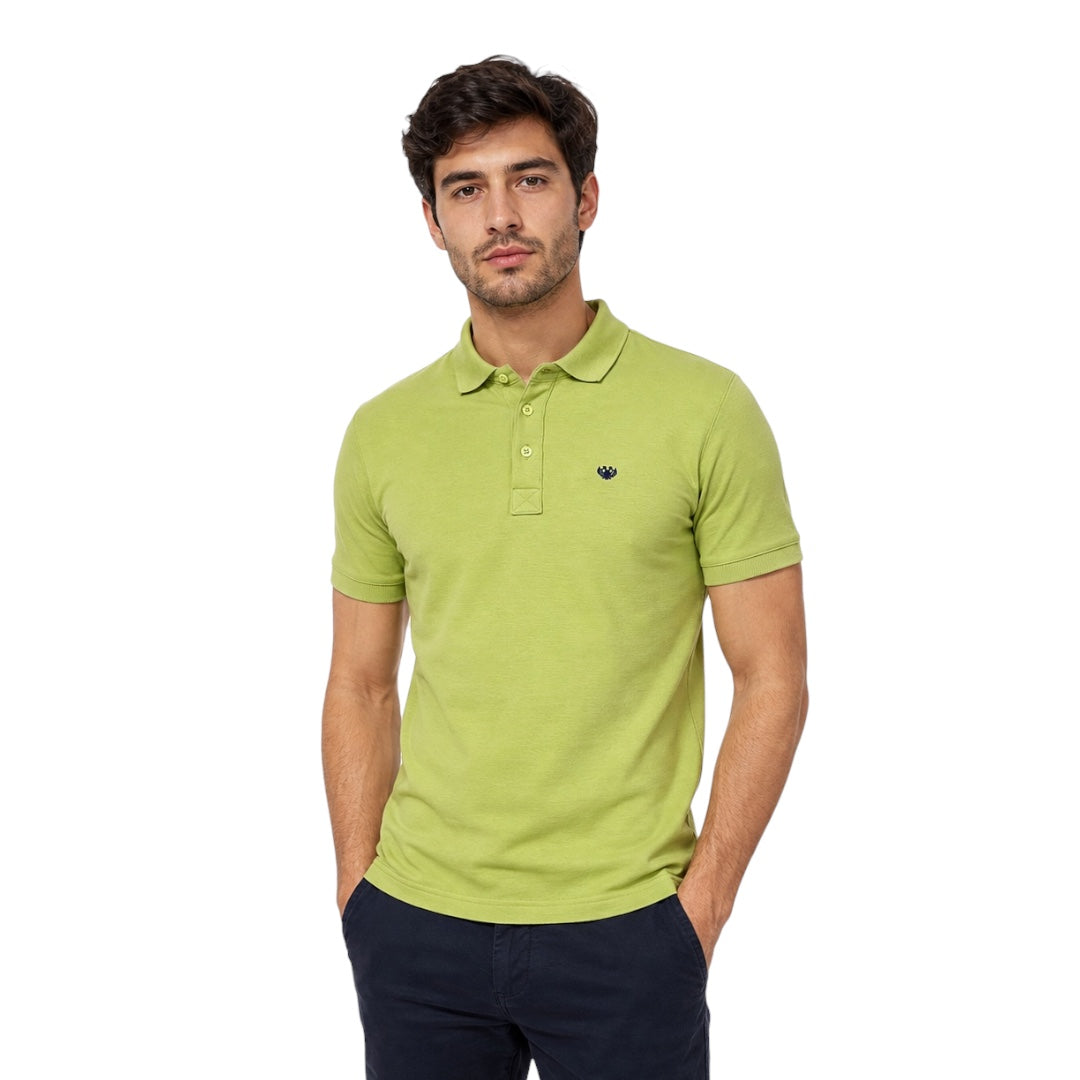 Playera Polo Básica Verde Manzana Zarevich