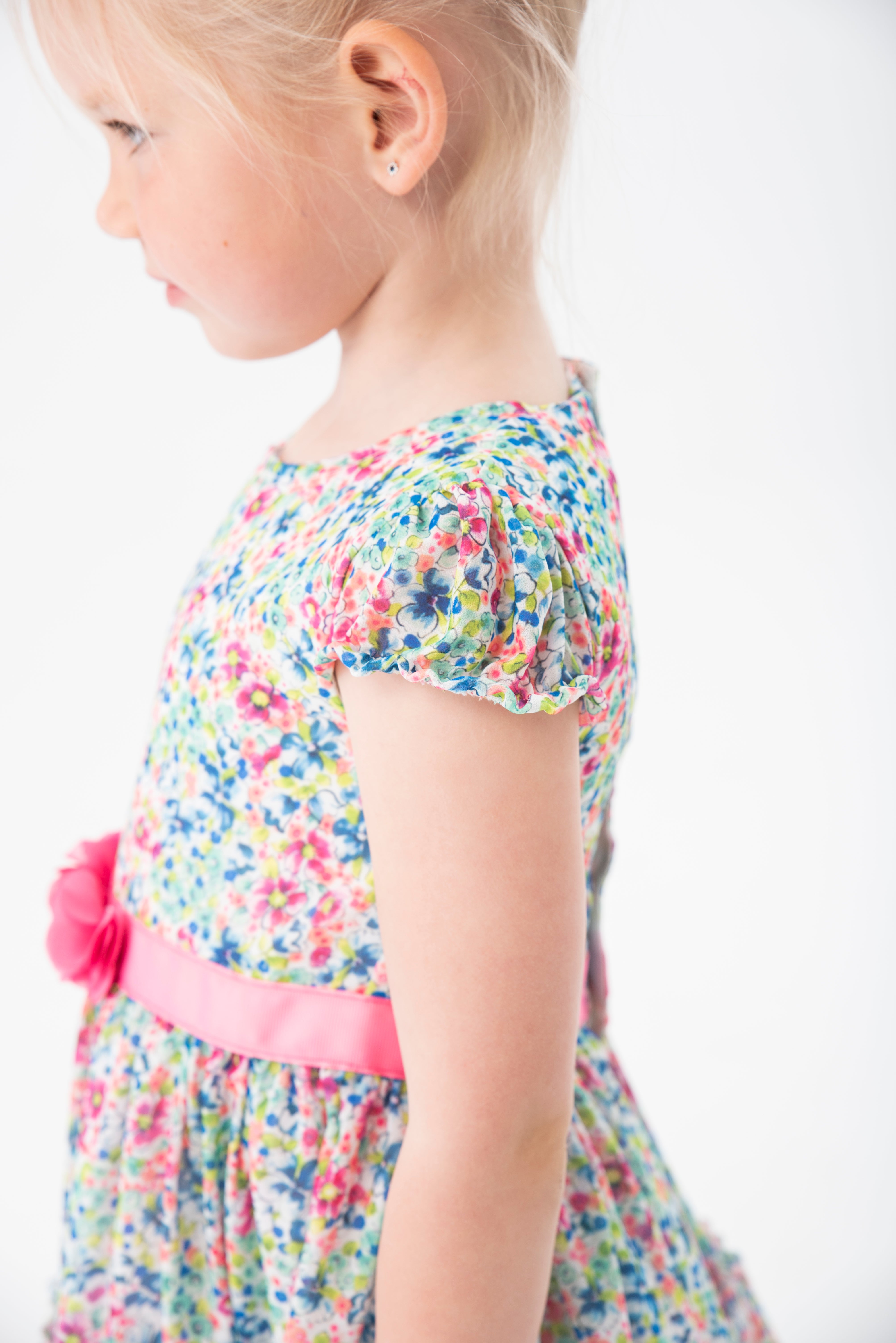 Vestido De Gasa Con Estampado Floral Para Niña BOBOLI