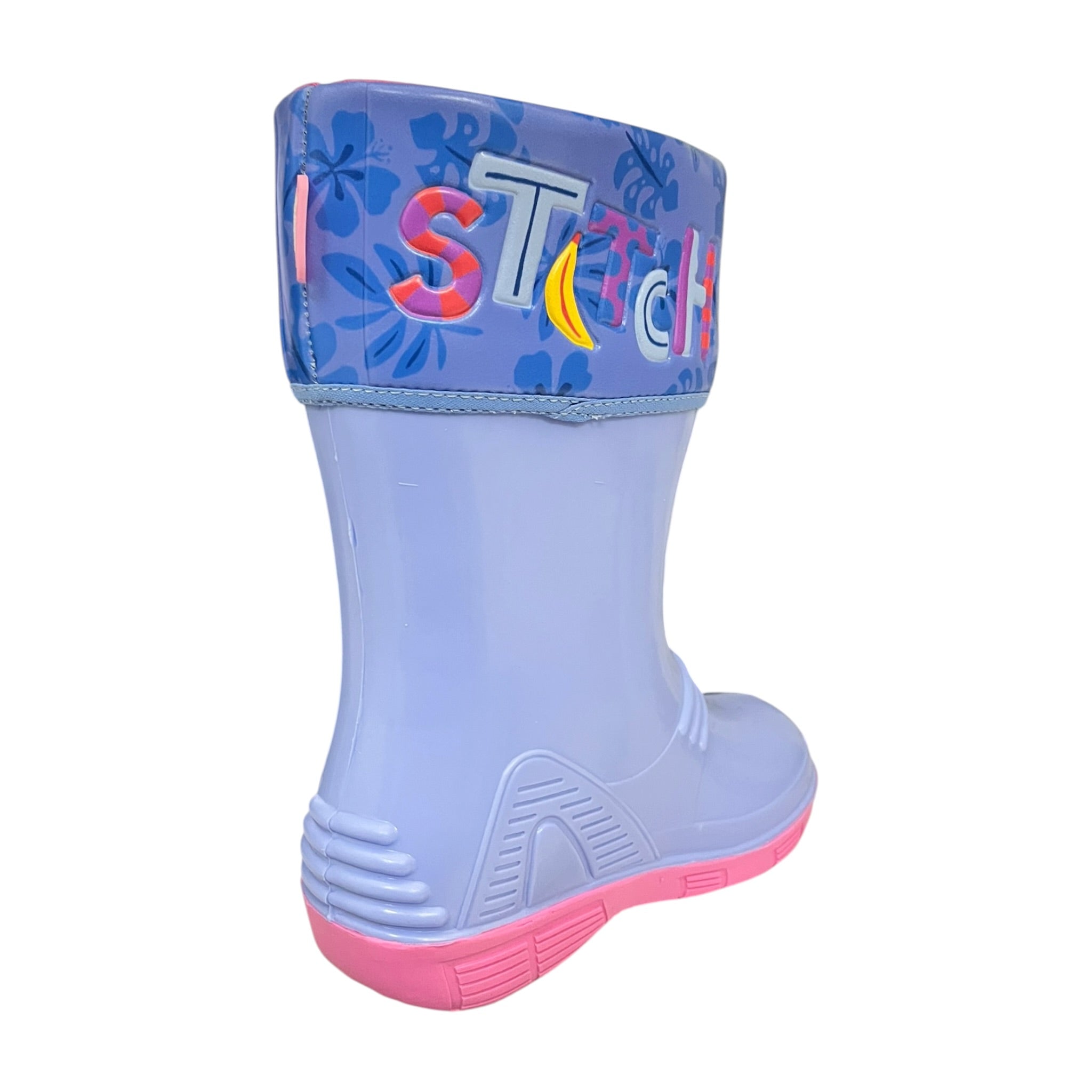 Bota De Lluvia Bongo Celeste/Rosa Bubble Gummers