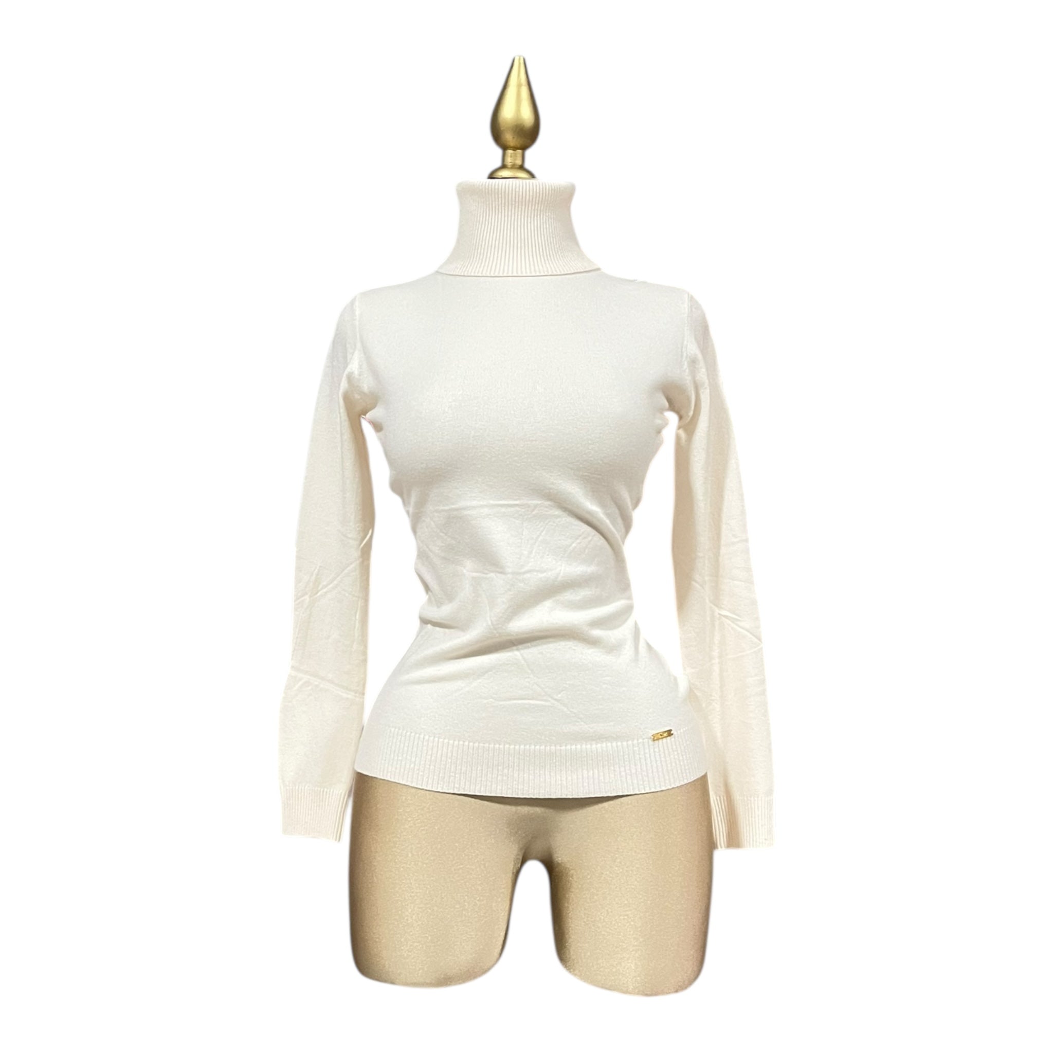 Blusa Hueso Cuello Alto Para Dama MUSSI